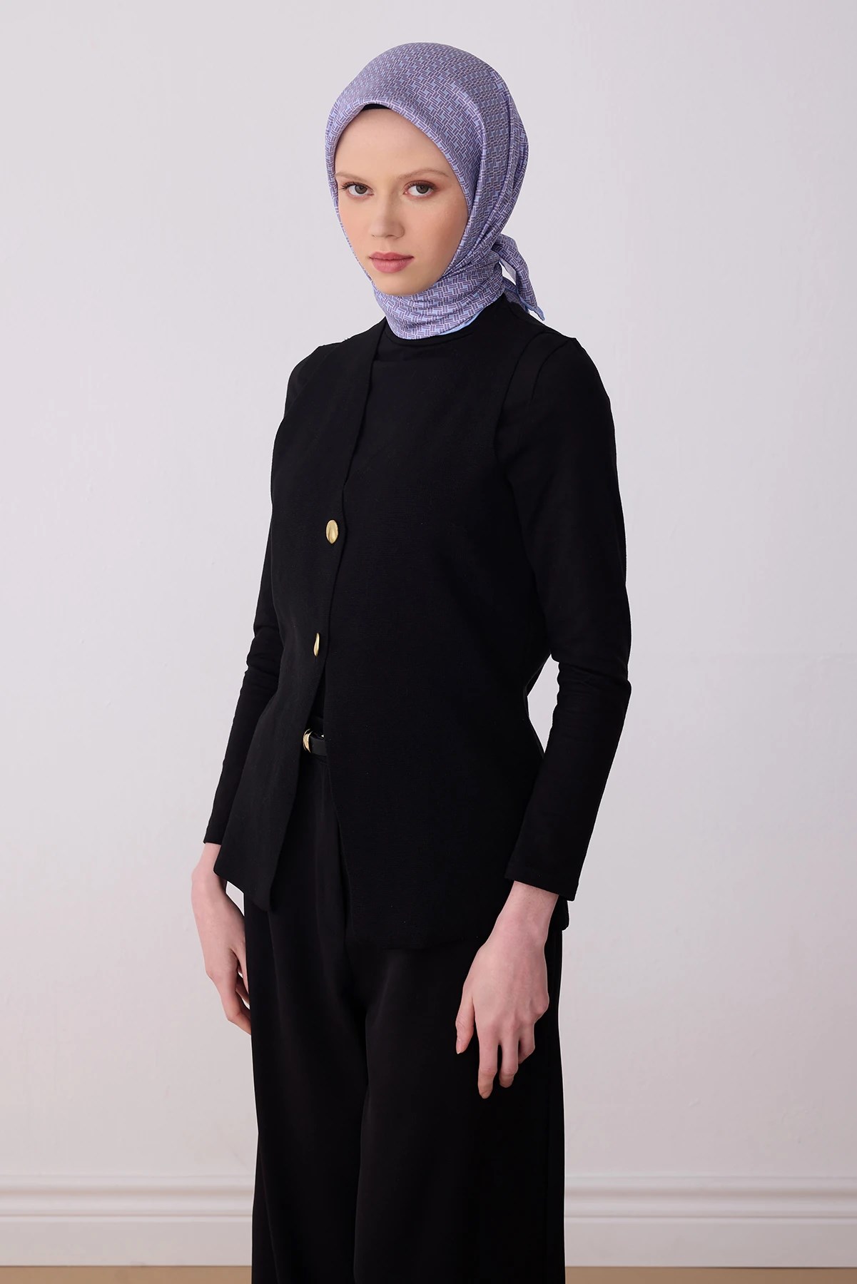 Belli Twill İpek Desenli Eşarp 4317D