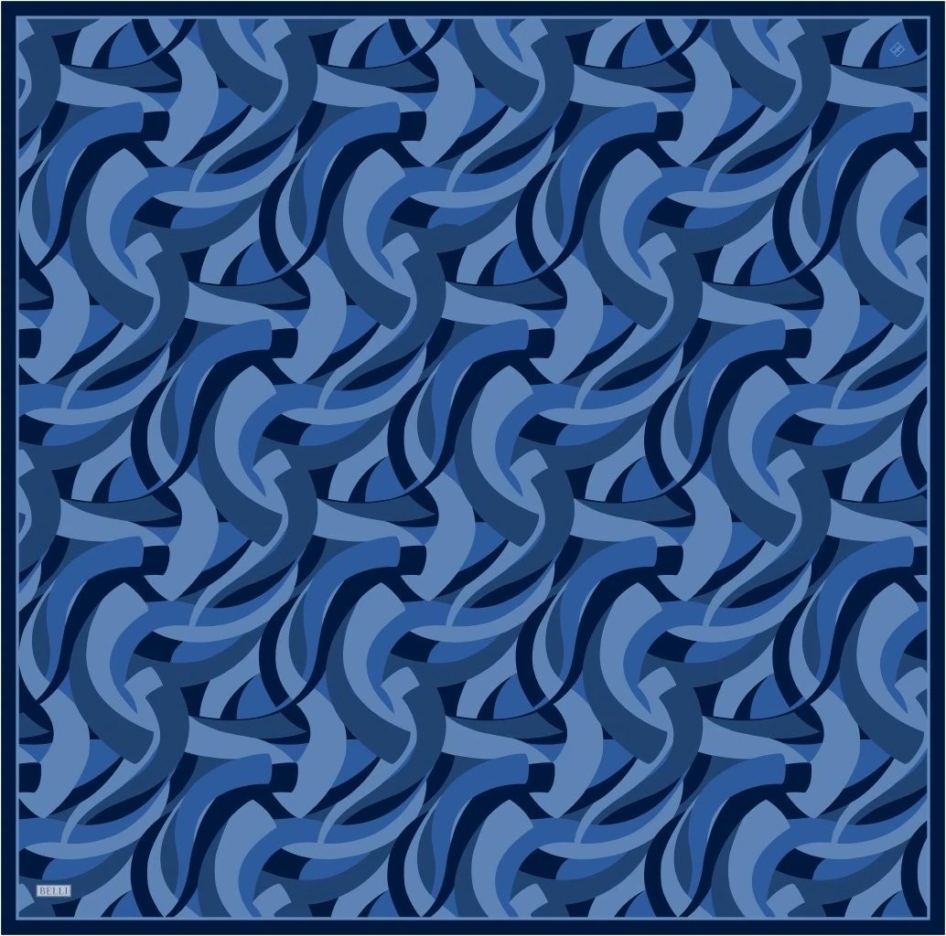 Belli Twill İpek Desenli Eşarp 4327D