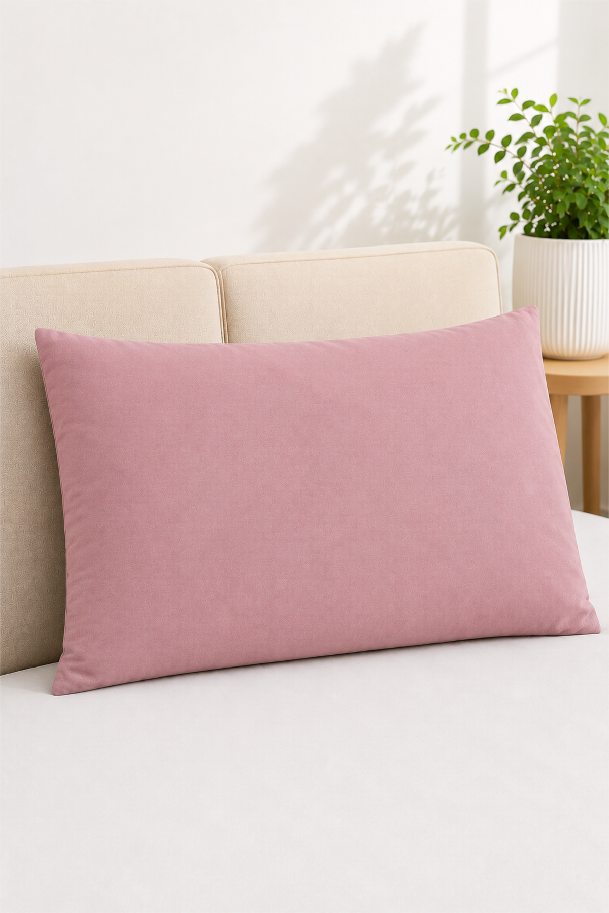 ÇetHome 50x70 cm Gülkurusu Yastık Koruyucu Kapaklı Kılıf