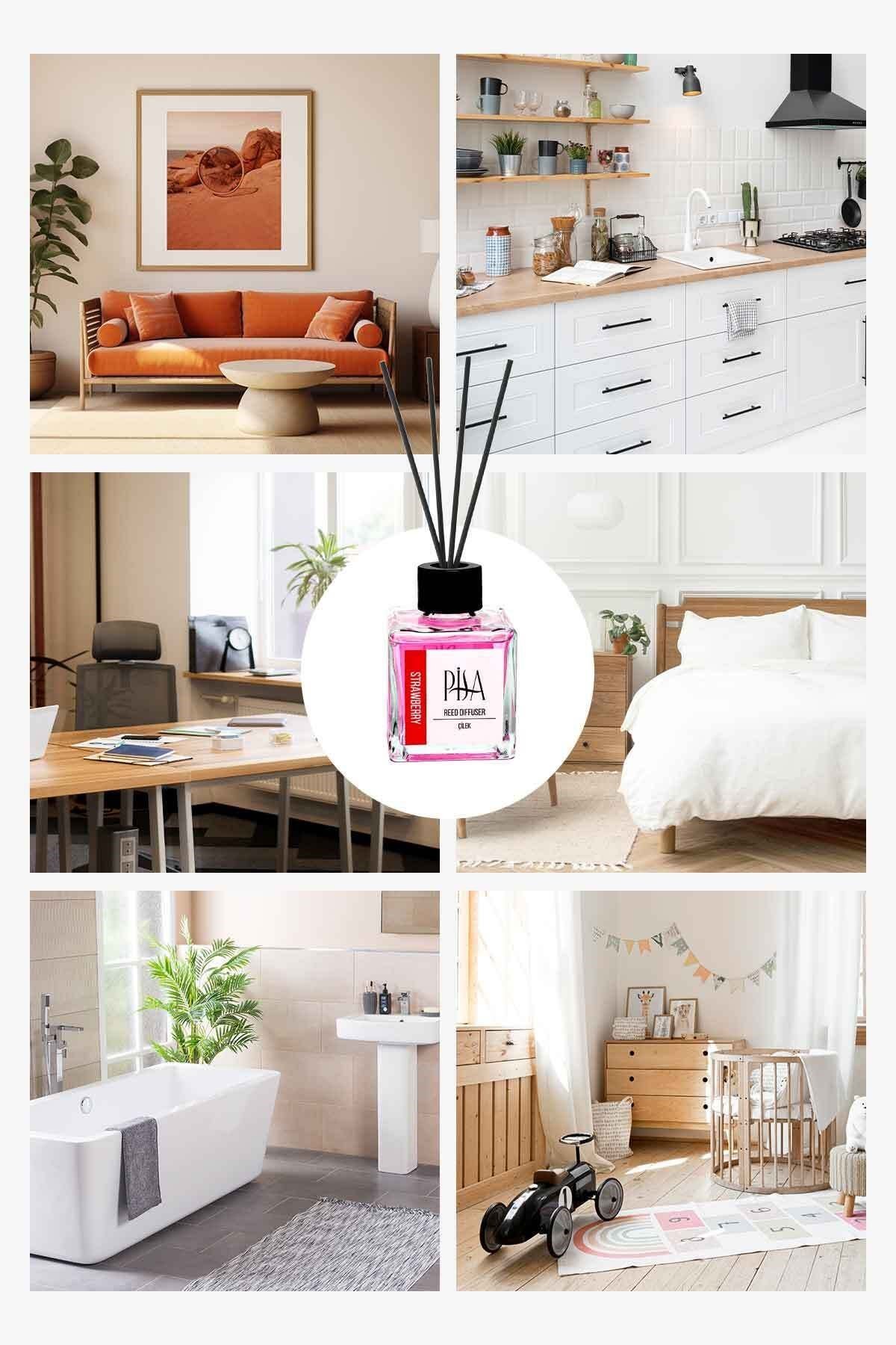 Çilek Çubuklu Oda Kokusu Strawberry Reed Diffuser 100ml