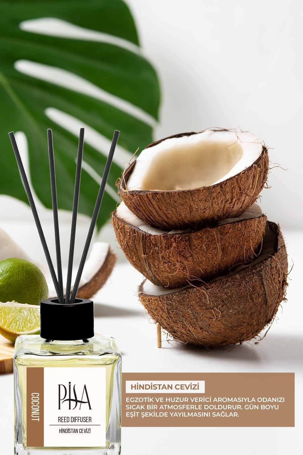 Hindistan Cevizi ve Vanilya Çubuklu Oda Kokusu Coconut and Vanilla Reed Diffuser 100ml
