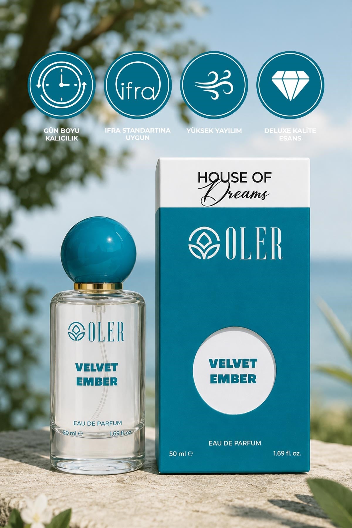 House of Dreams Velvet Ember Unisex Parfüm EDP 50 ml | Tarçın | Kakule | Pralin | Şekerlenmiş Meyveler | Kahve | Vanilya