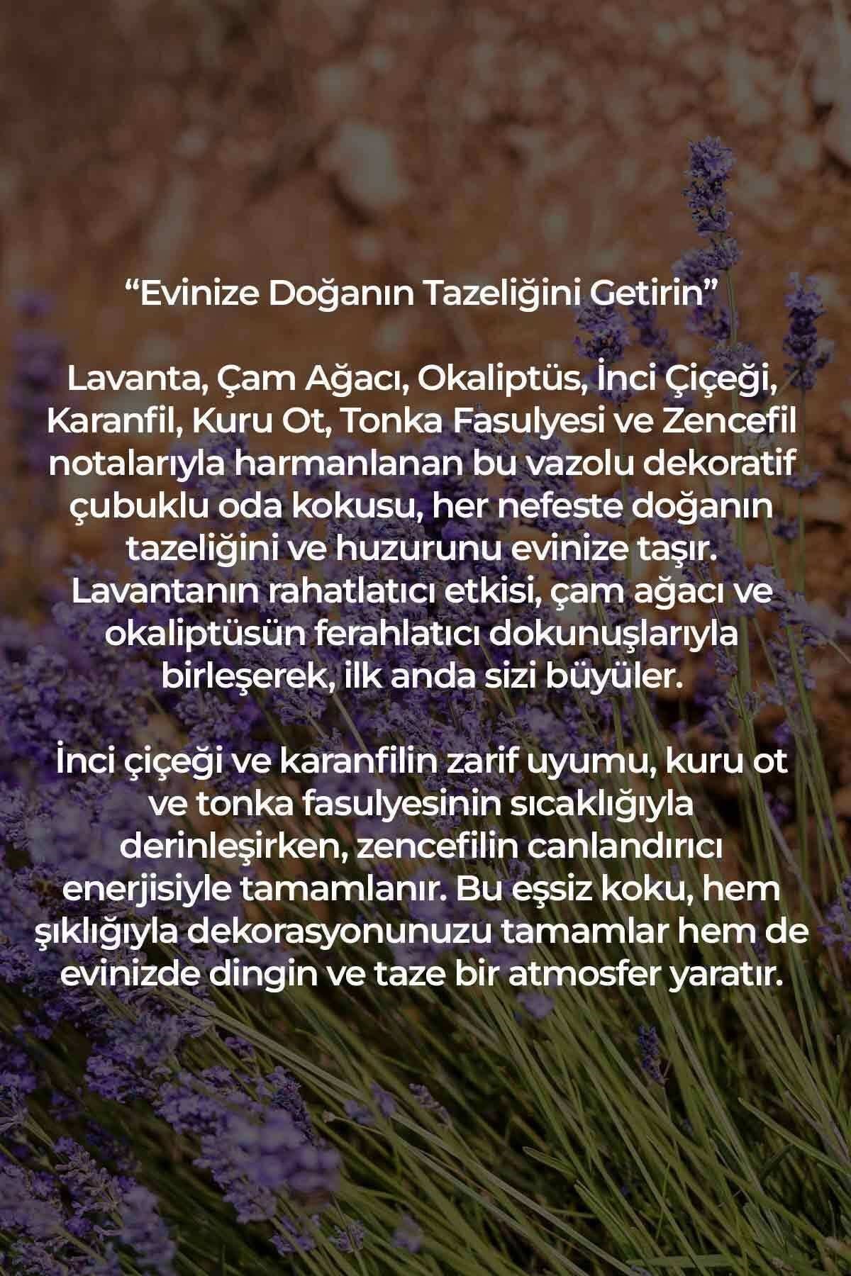 Lavender Garden Çiçekli Cam Vazolu Refilli Dekoratif Oda Kokusu 100ml