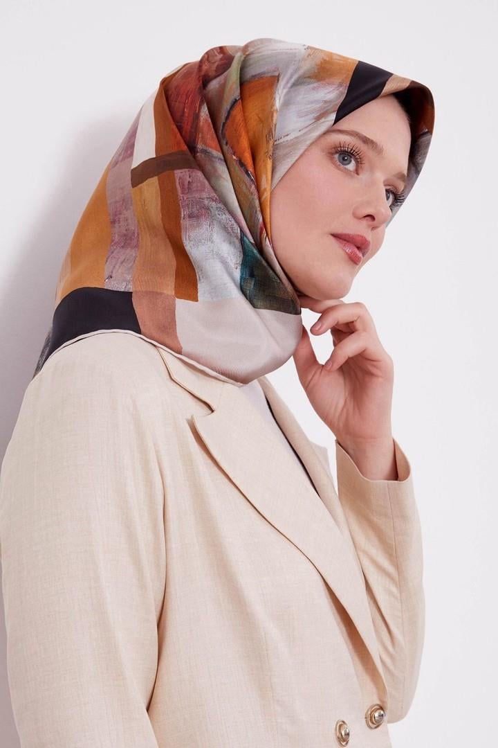 Levidor Twill İpek Eşarp LD4187-1