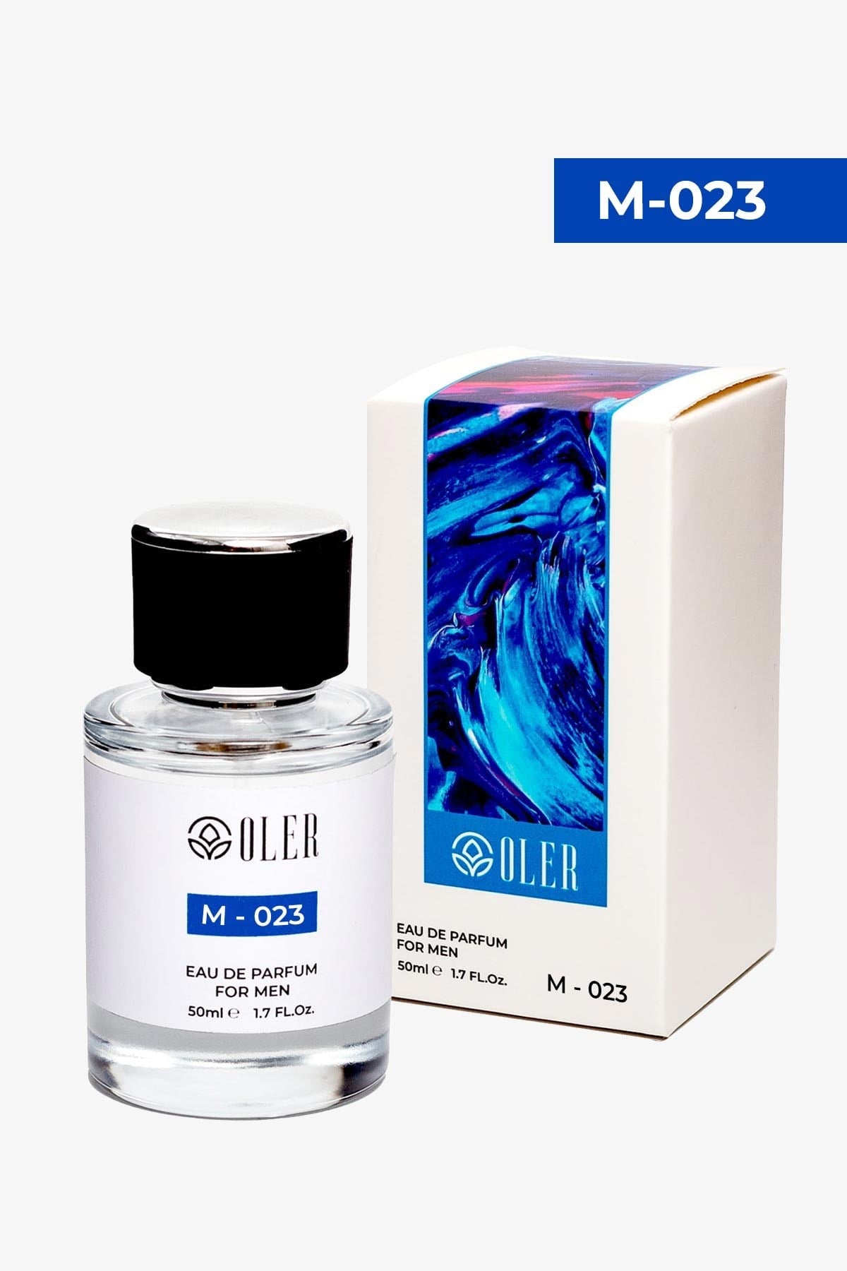 M023 Erkek Parfüm EDP 50ml | Deri & Maskülen | Süet, Mandalina, Menekşe Yaprağı, Rom, Kimyon, Vanilya