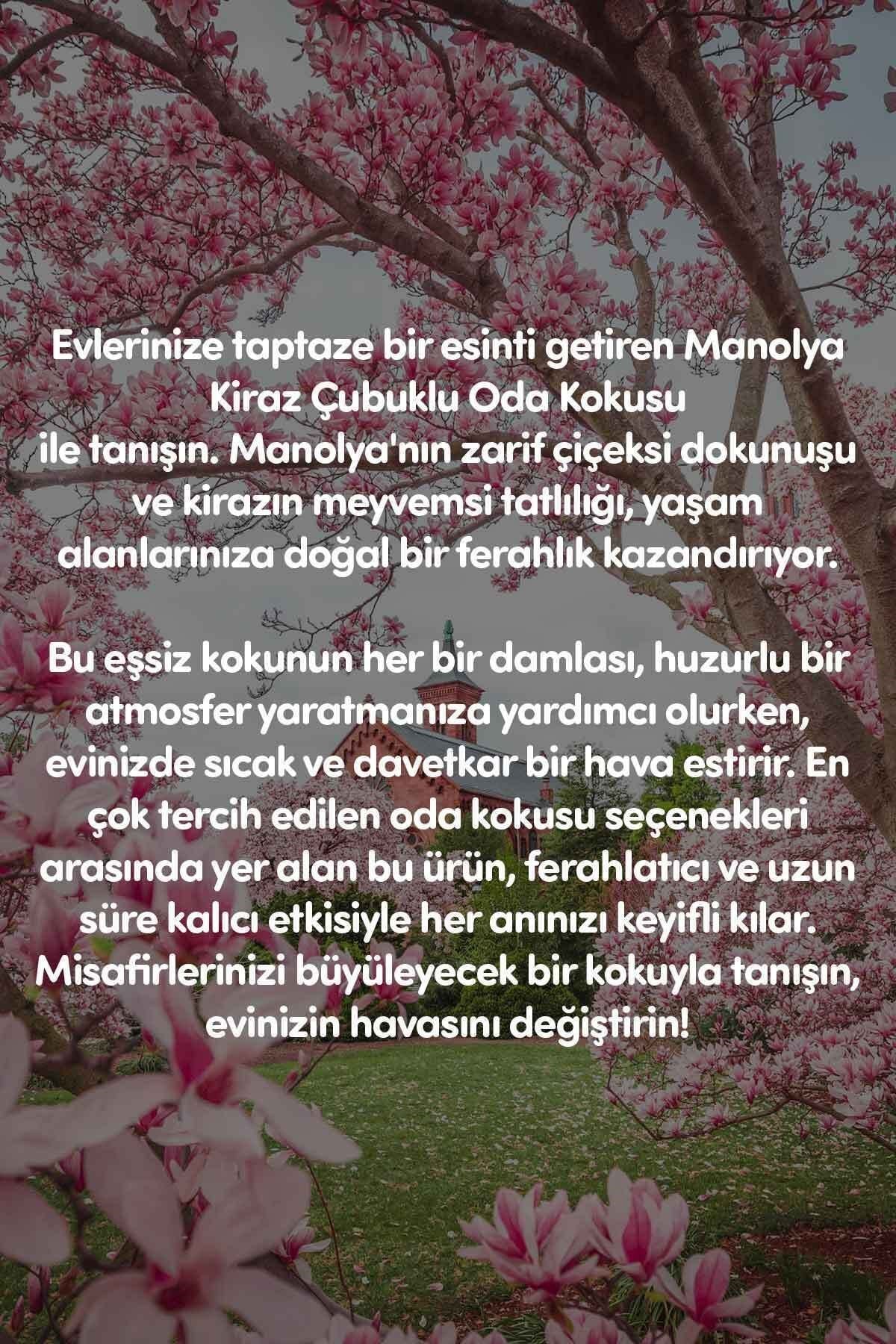 Manolya Kiraz Çubuklu Oda Kokusu Magnolia Cherry Reed Diffuser 100ml