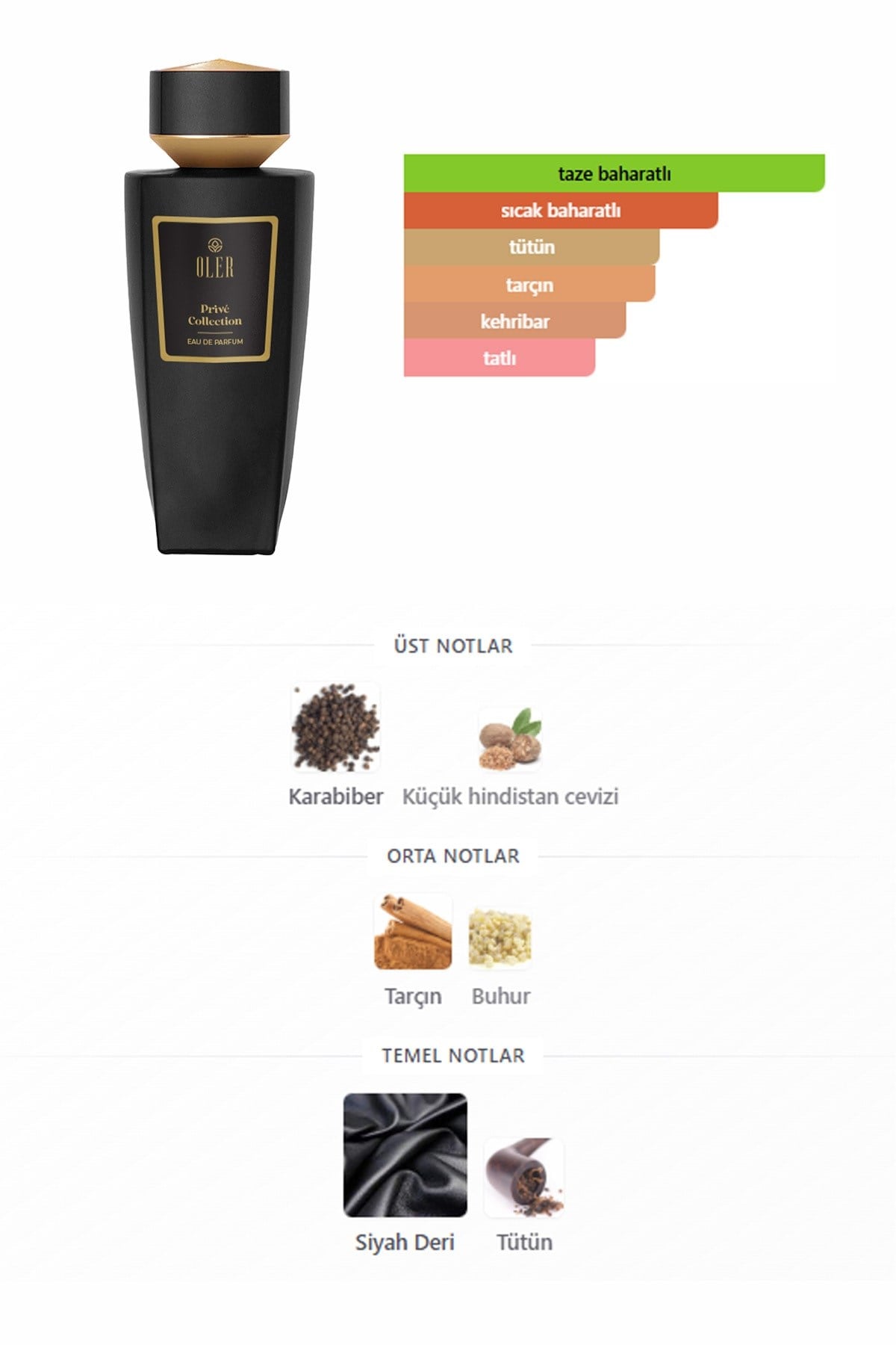 Oler Privé Collection 100 ML Eau de Parfum Kalıcı Lüks Niche Erkek Parfüm