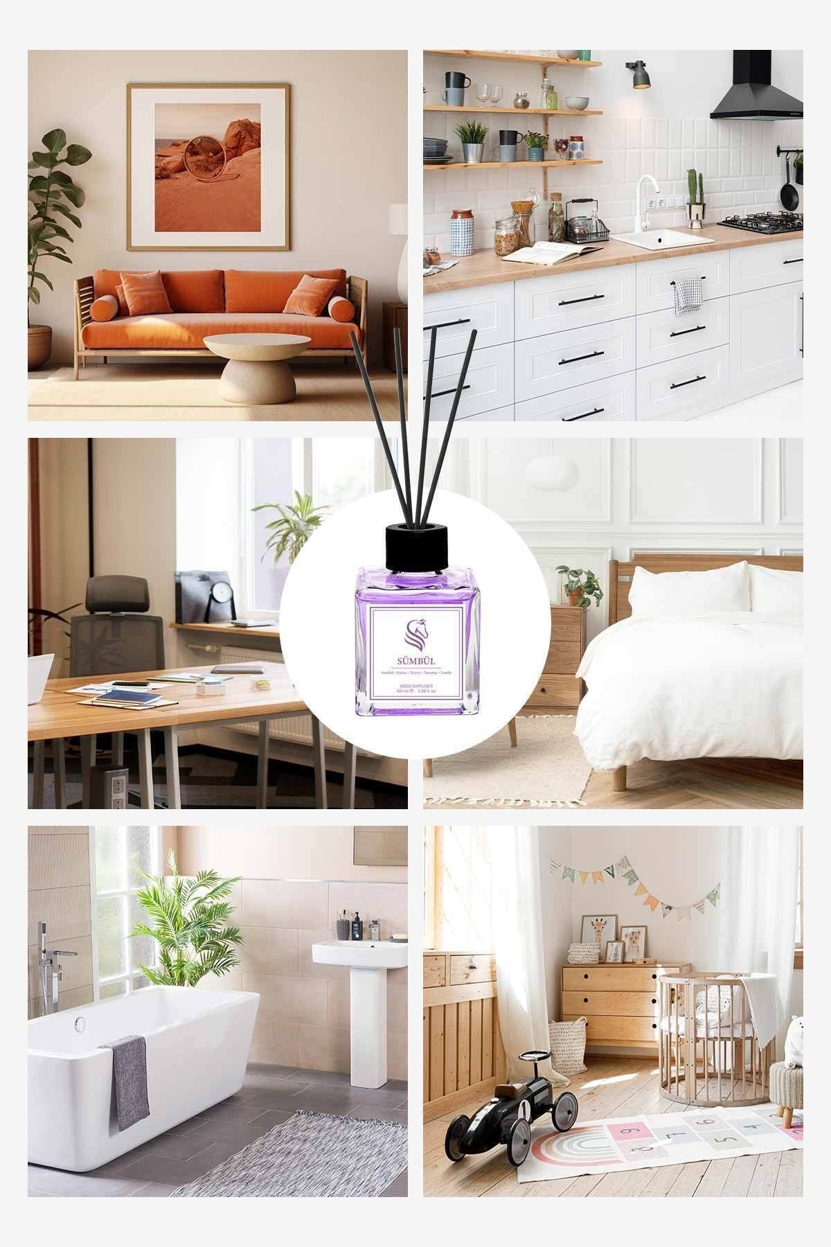 Özel Gün Hediye Kutulu Sümbül Çubuklu Oda Kokusu Hyacinth Reed Diffuser 100ml