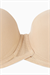 Rosali Mesh Kumaş Straplez Sütyen -  Soft Push Up, Yarı Dolgulu - Premium Basic - 2226 - Ten