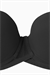 Rosali Mesh Kumaş Straplez Sütyen -  Soft Push Up, Yarı Dolgulu - Premium Basic - 2226 - Siyah