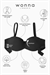Rosali Mesh Kumaş Straplez Sütyen -  Soft Push Up, Yarı Dolgulu - Premium Basic - 2226 - Siyah