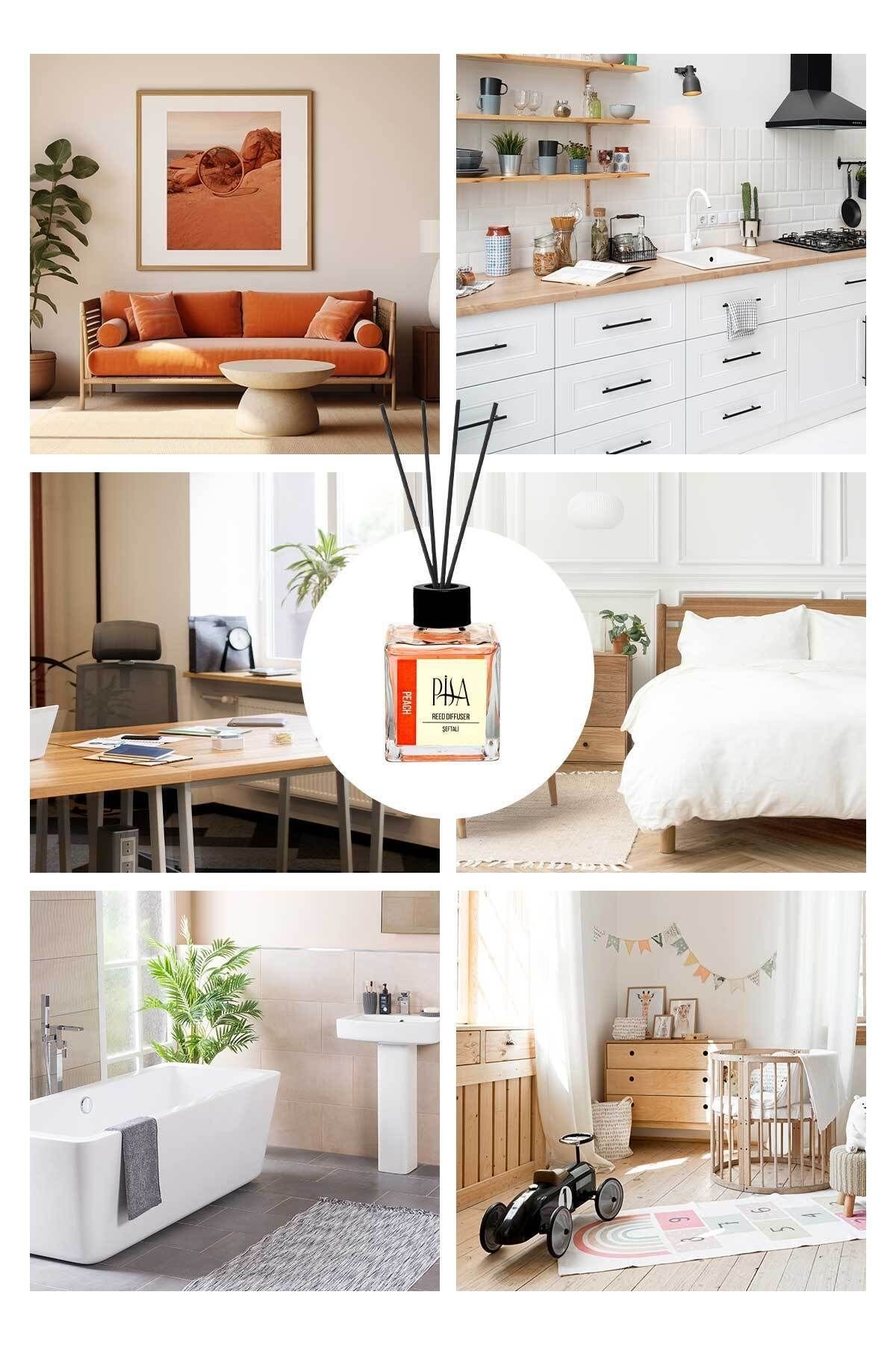 Şeftali Kokusu Çubuklu Oda Kokusu Peach Reed Diffuser 100ml