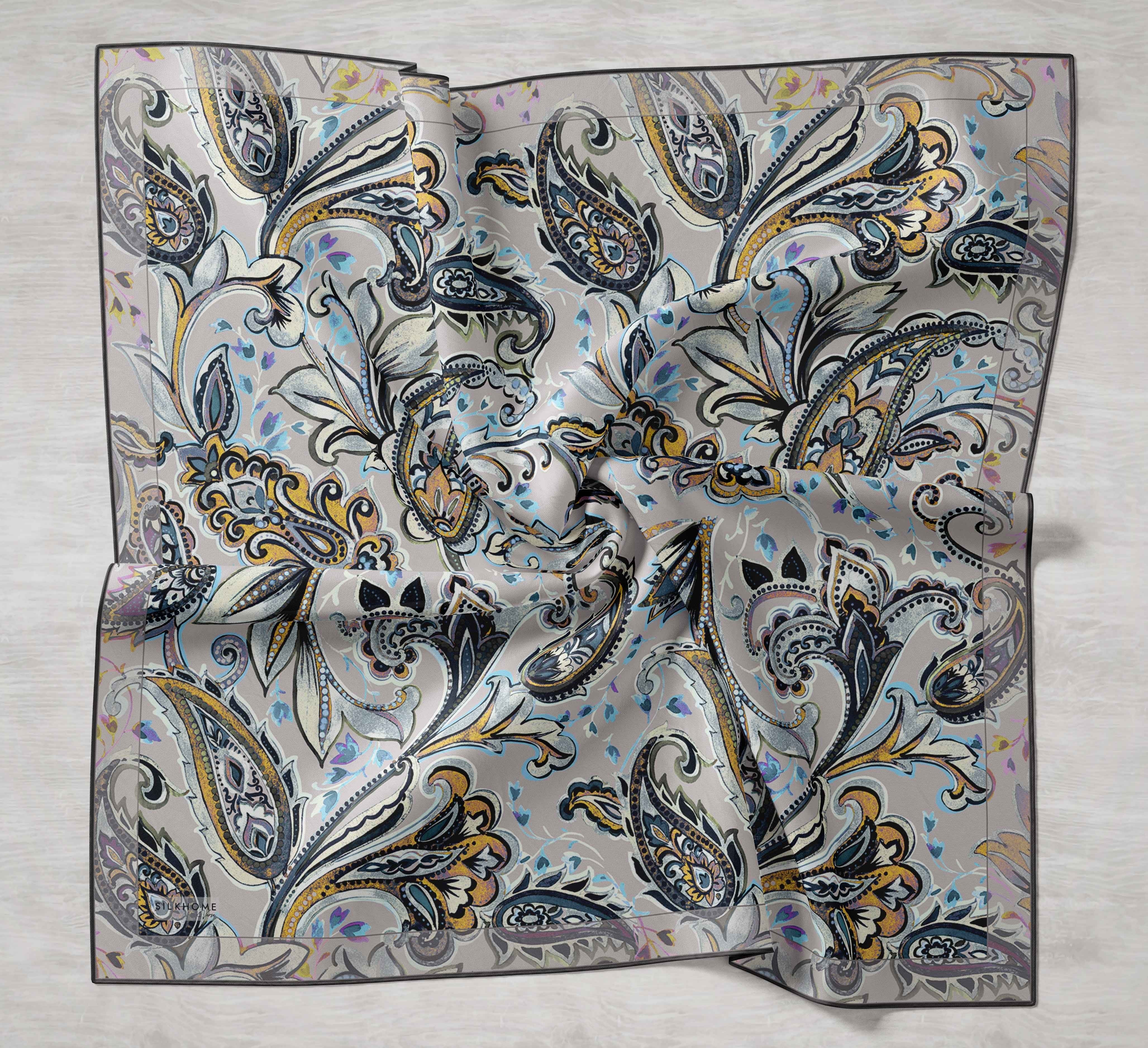 Silk Home Twill İpek Desenli Eşarp 11504