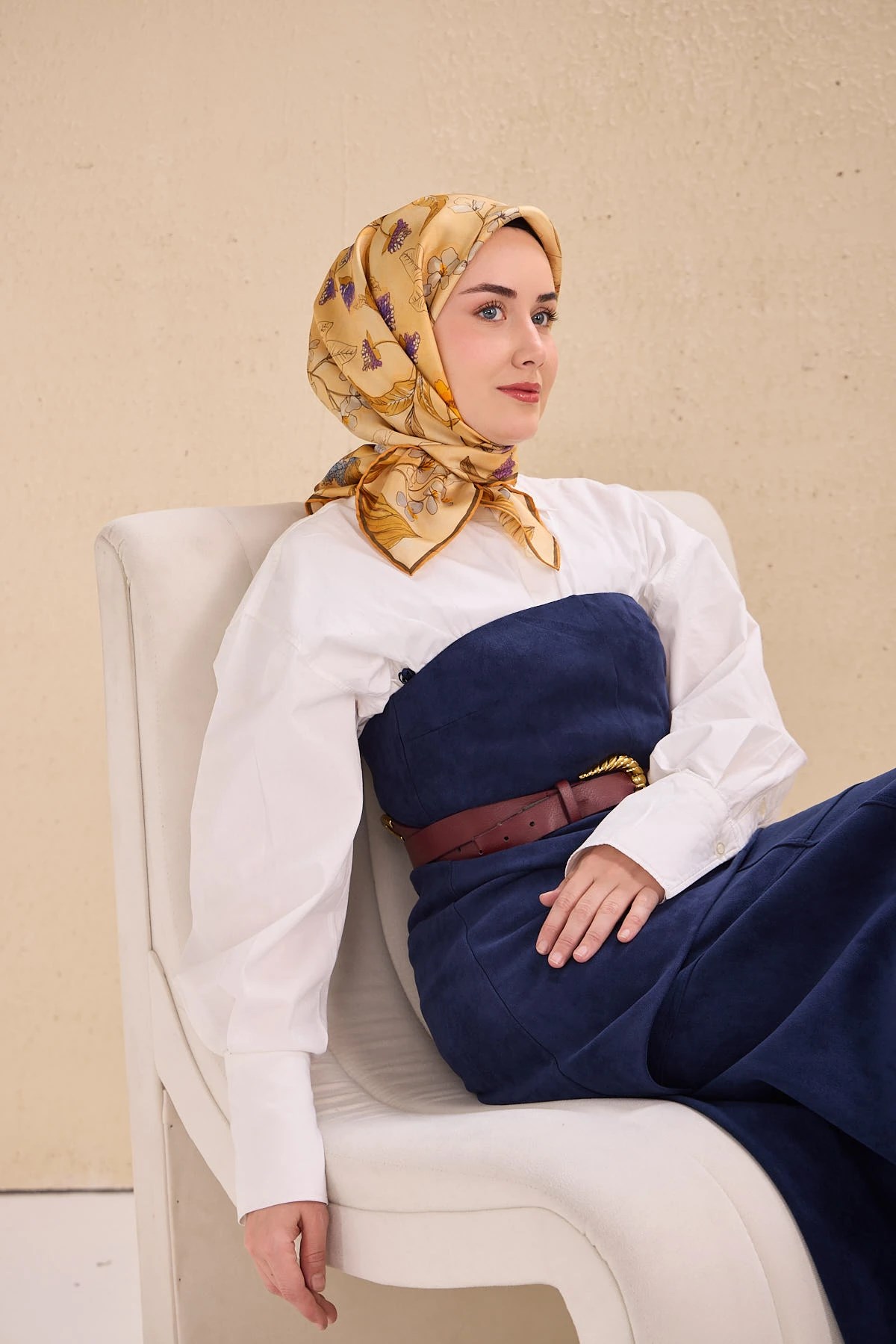 Silk Home Twill İpek Desenli Eşarp 11508
