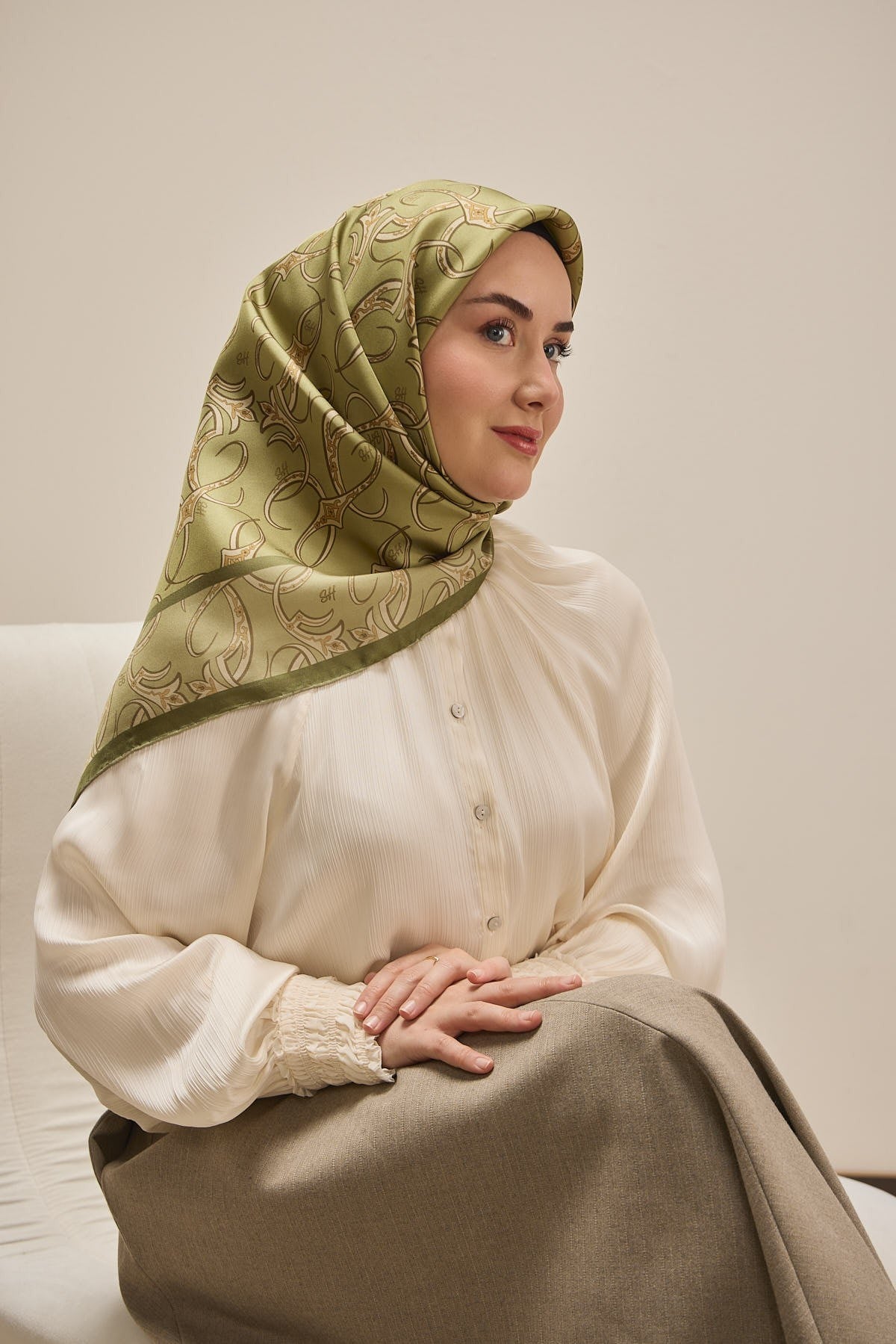 Silk Home Twill İpek Desenli Eşarp 11509