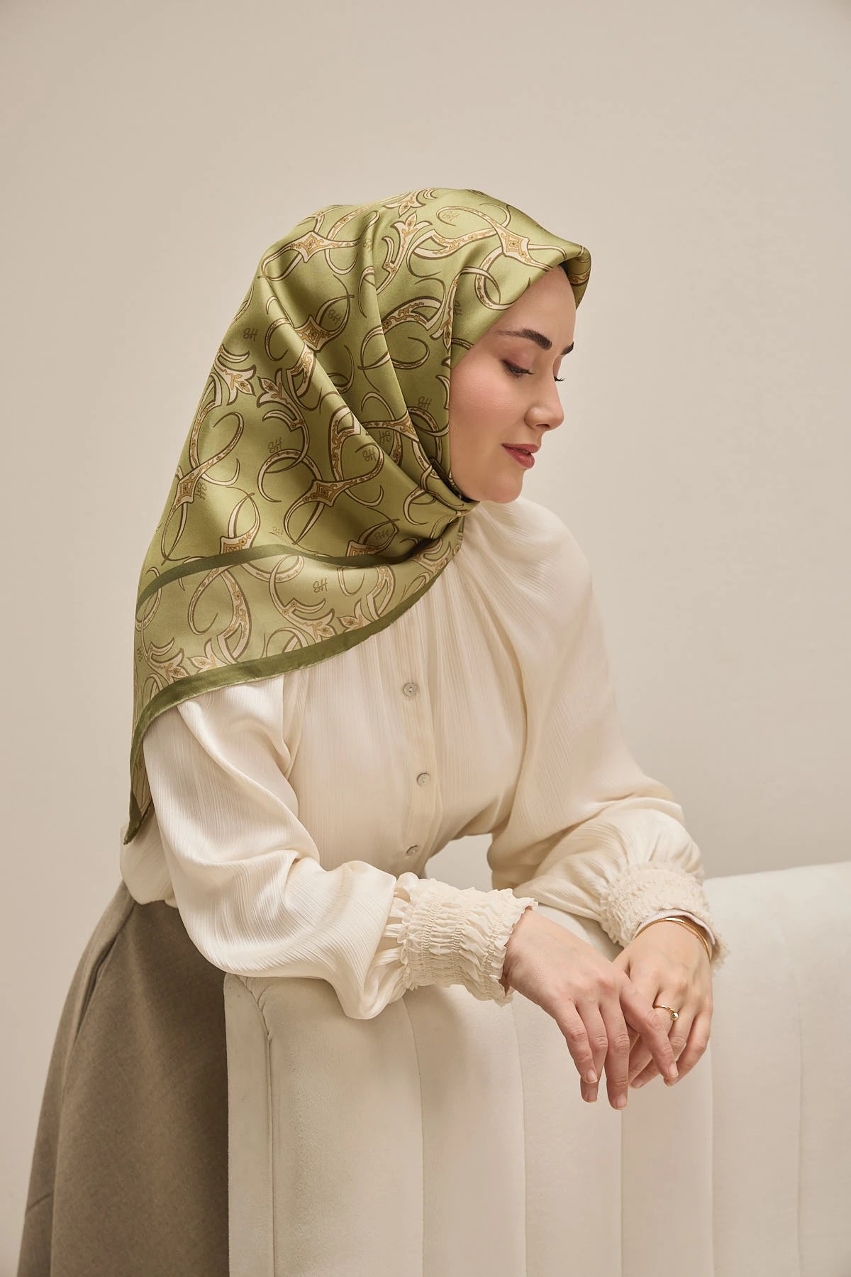 Silk Home Twill İpek Desenli Eşarp 11509