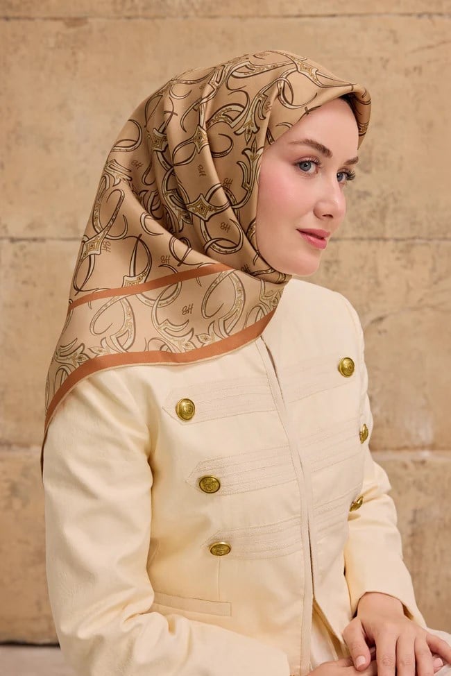 Silk Home Twill İpek Desenli Eşarp 11509