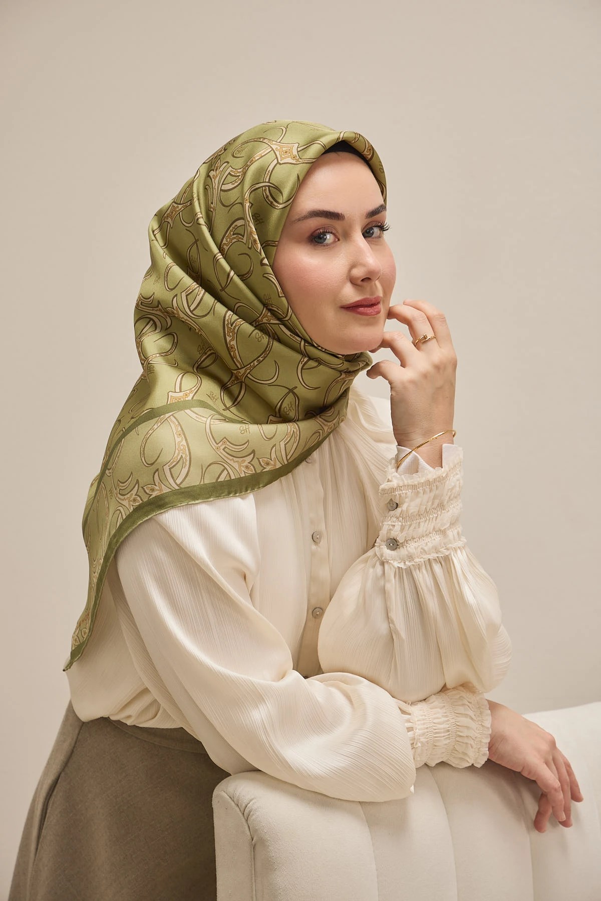 Silk Home Twill İpek Desenli Eşarp 11509