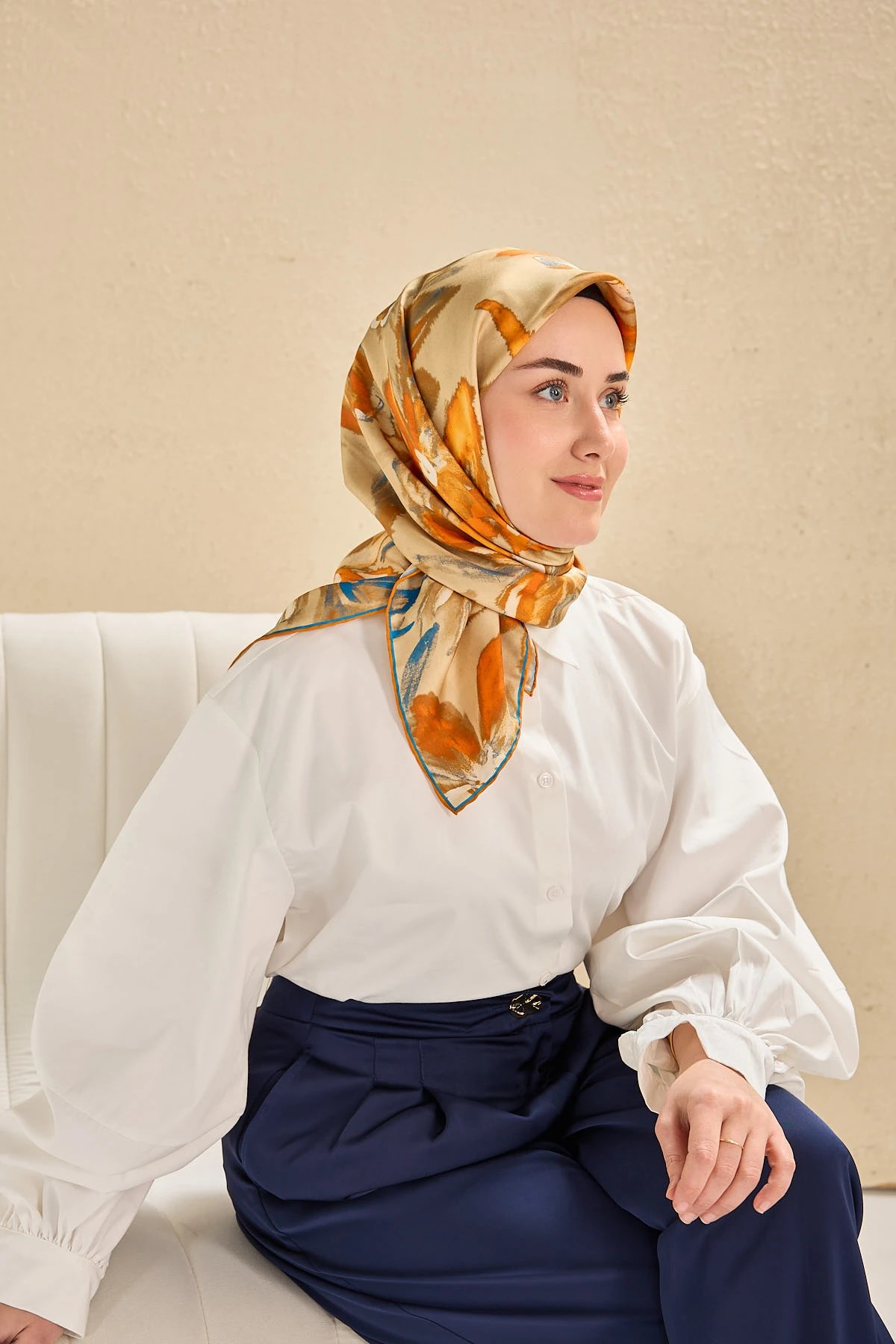 Silk Home Twill İpek Desenli Eşarp 11513