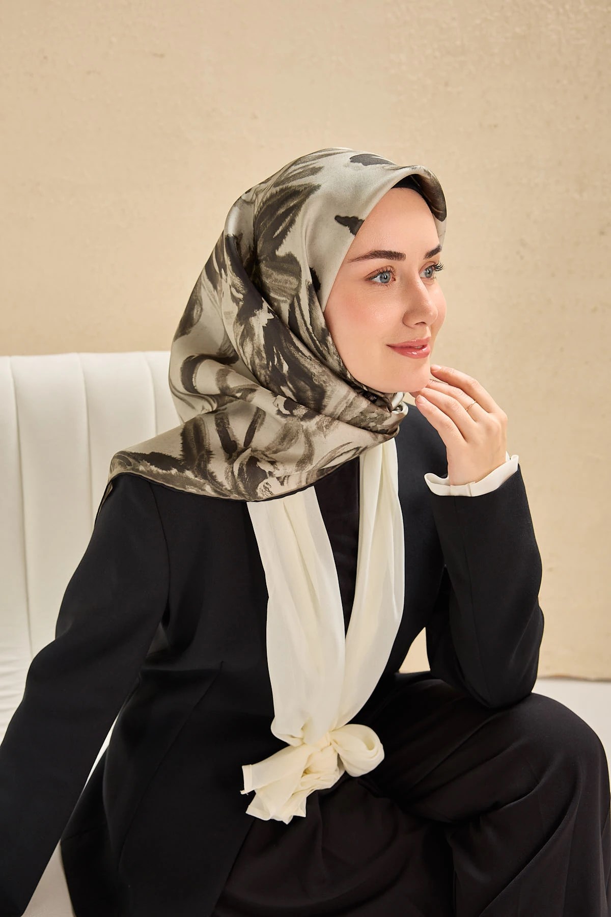 Silk Home Twill İpek Desenli Eşarp 11513