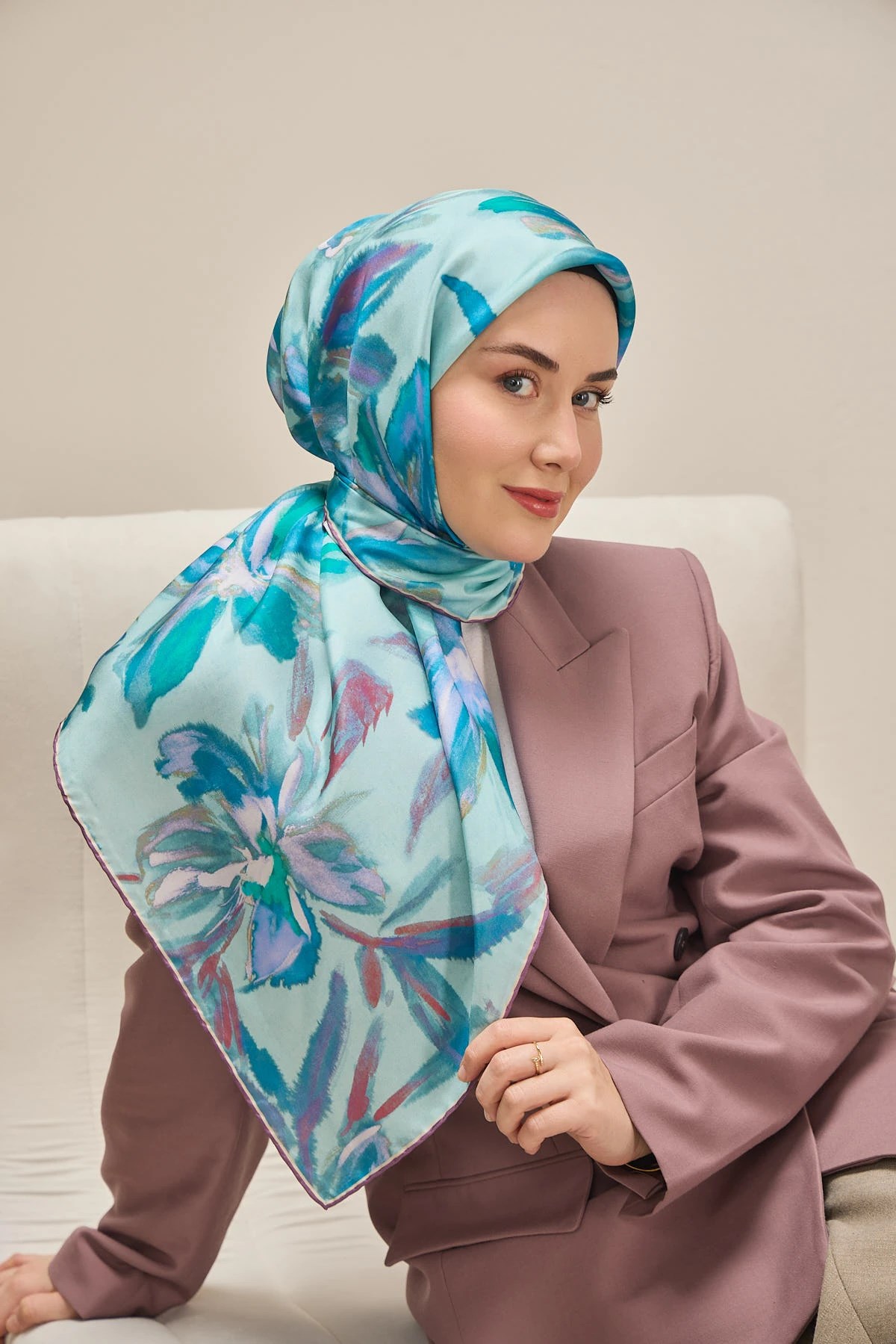 Silk Home Twill İpek Desenli Eşarp 11513