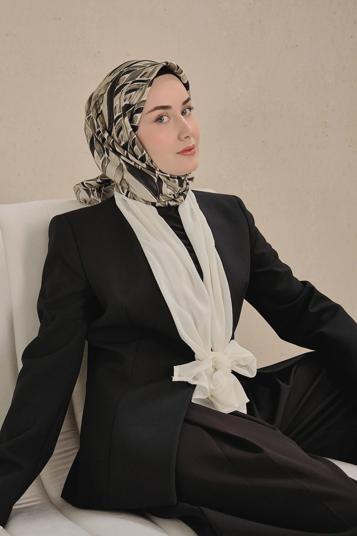 Silk Home Twill İpek Desenli Eşarp 11514