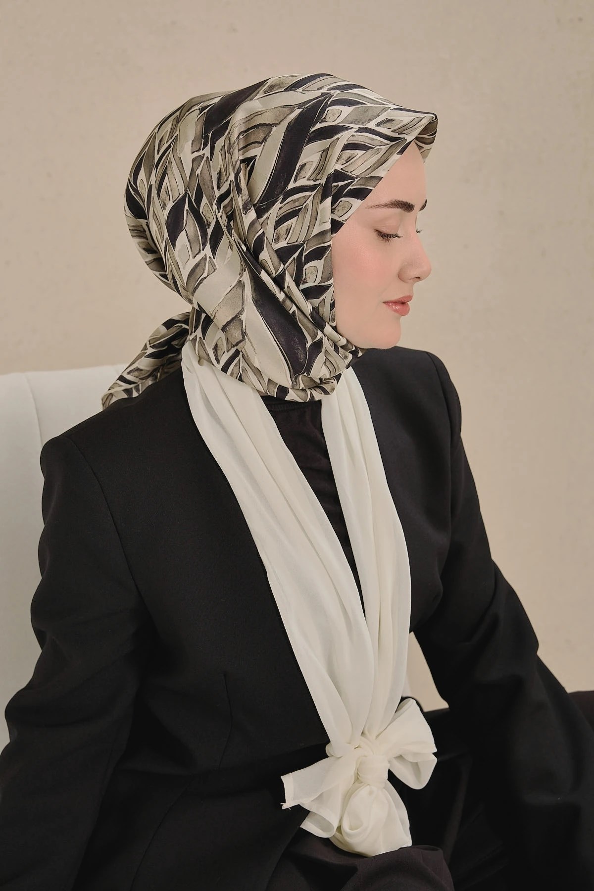 Silk Home Twill İpek Desenli Eşarp 11514