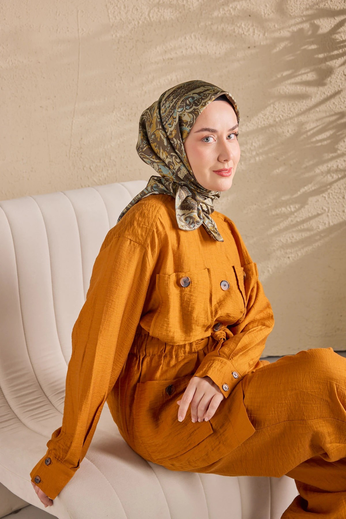 Silk Home Twill İpek Desenli Eşarp 11519