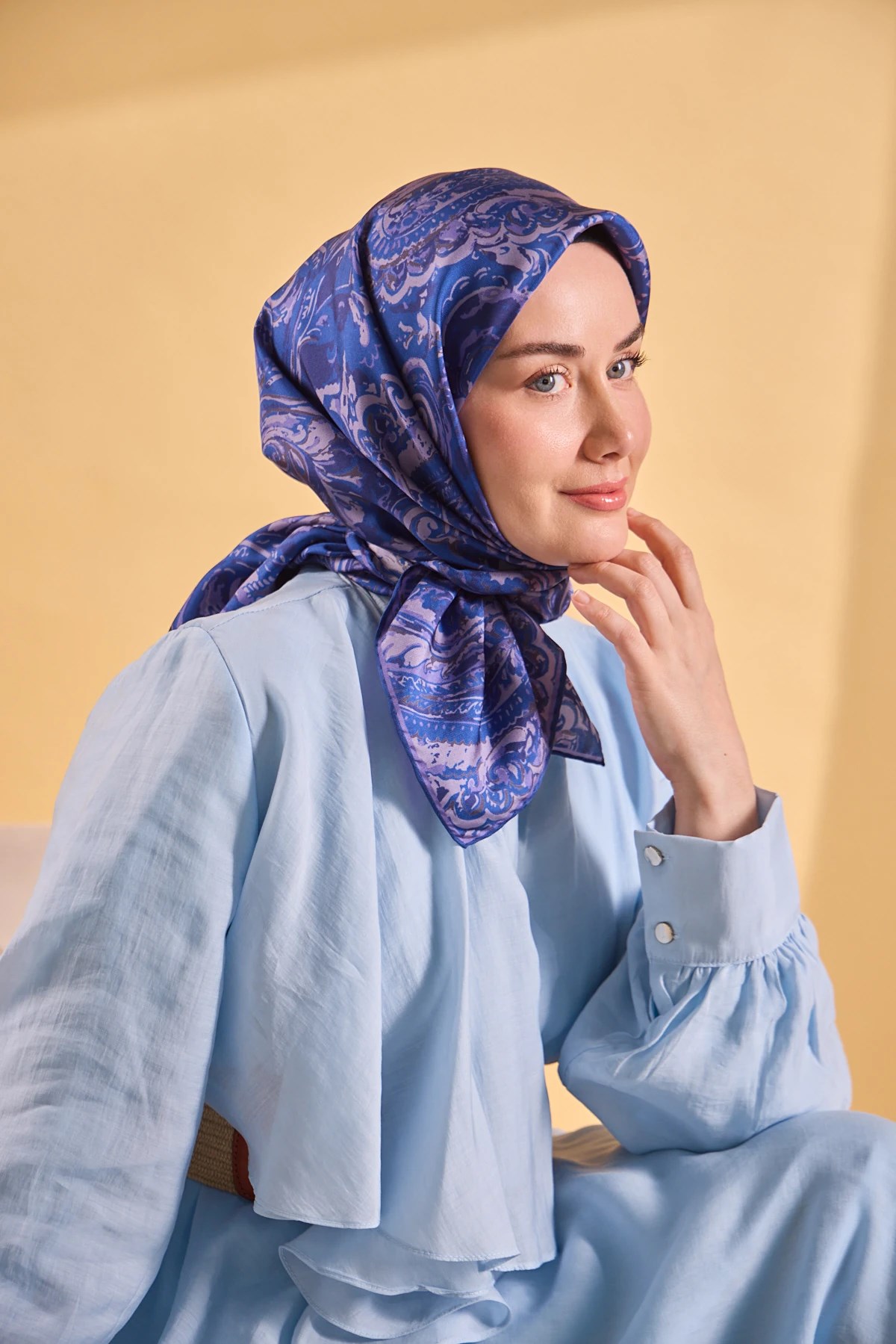 Silk Home Twill İpek Desenli Eşarp 11519