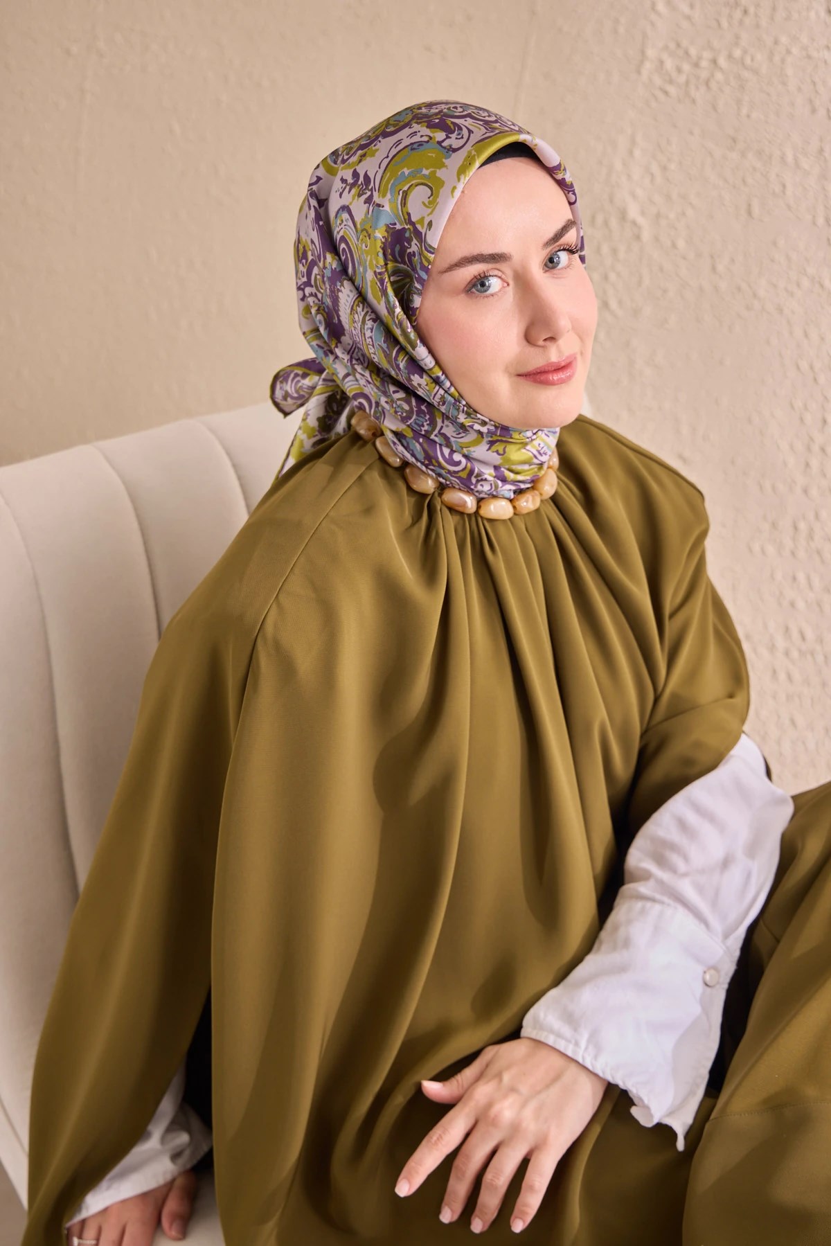 Silk Home Twill İpek Desenli Eşarp 11519