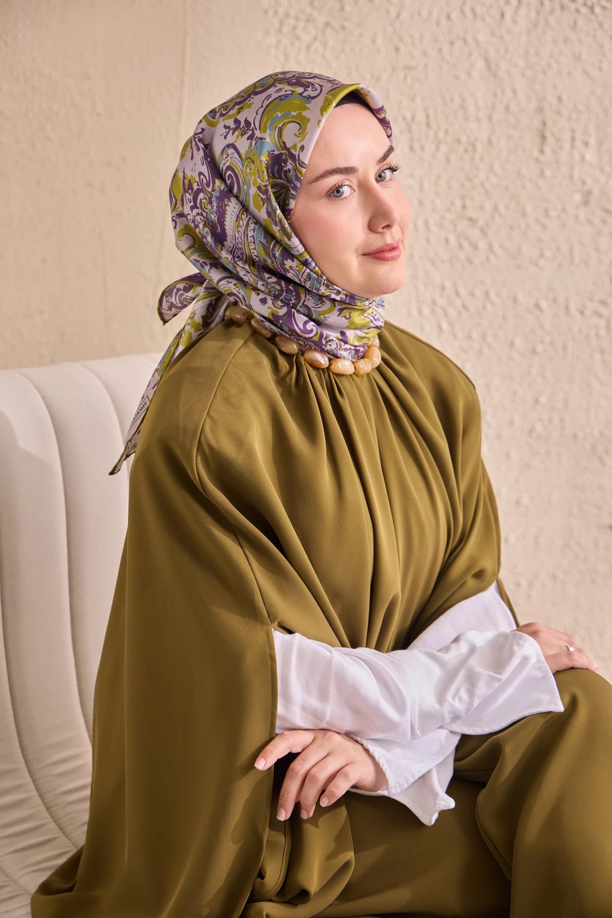 Silk Home Twill İpek Desenli Eşarp 11519