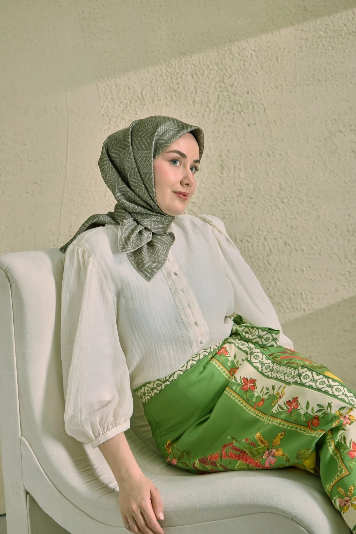 Silk Home Twill İpek Desenli Eşarp 11520