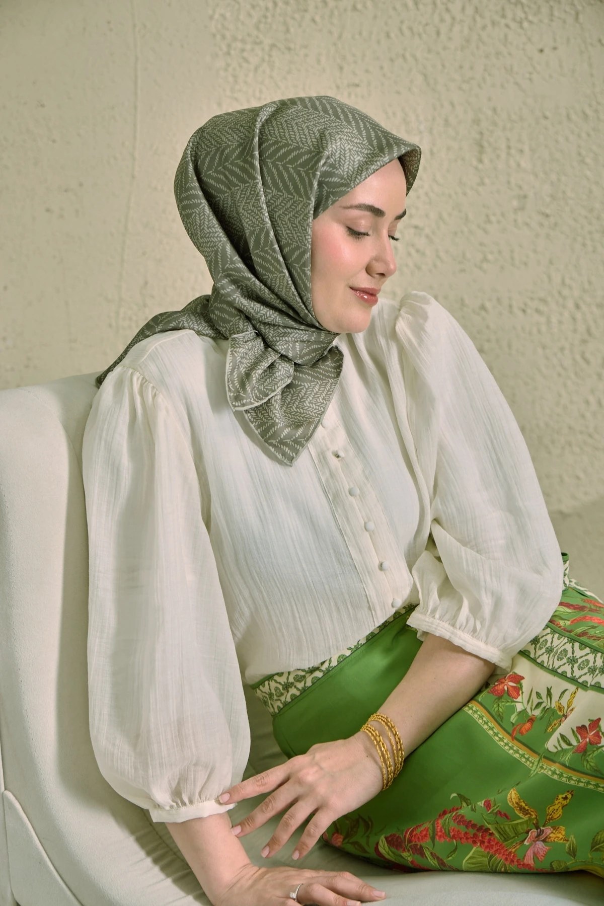 Silk Home Twill İpek Desenli Eşarp 11520
