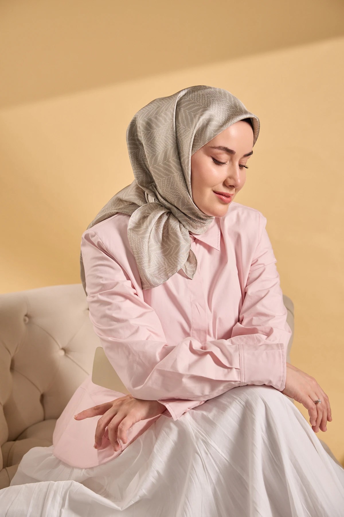 Silk Home Twill İpek Desenli Eşarp 11520