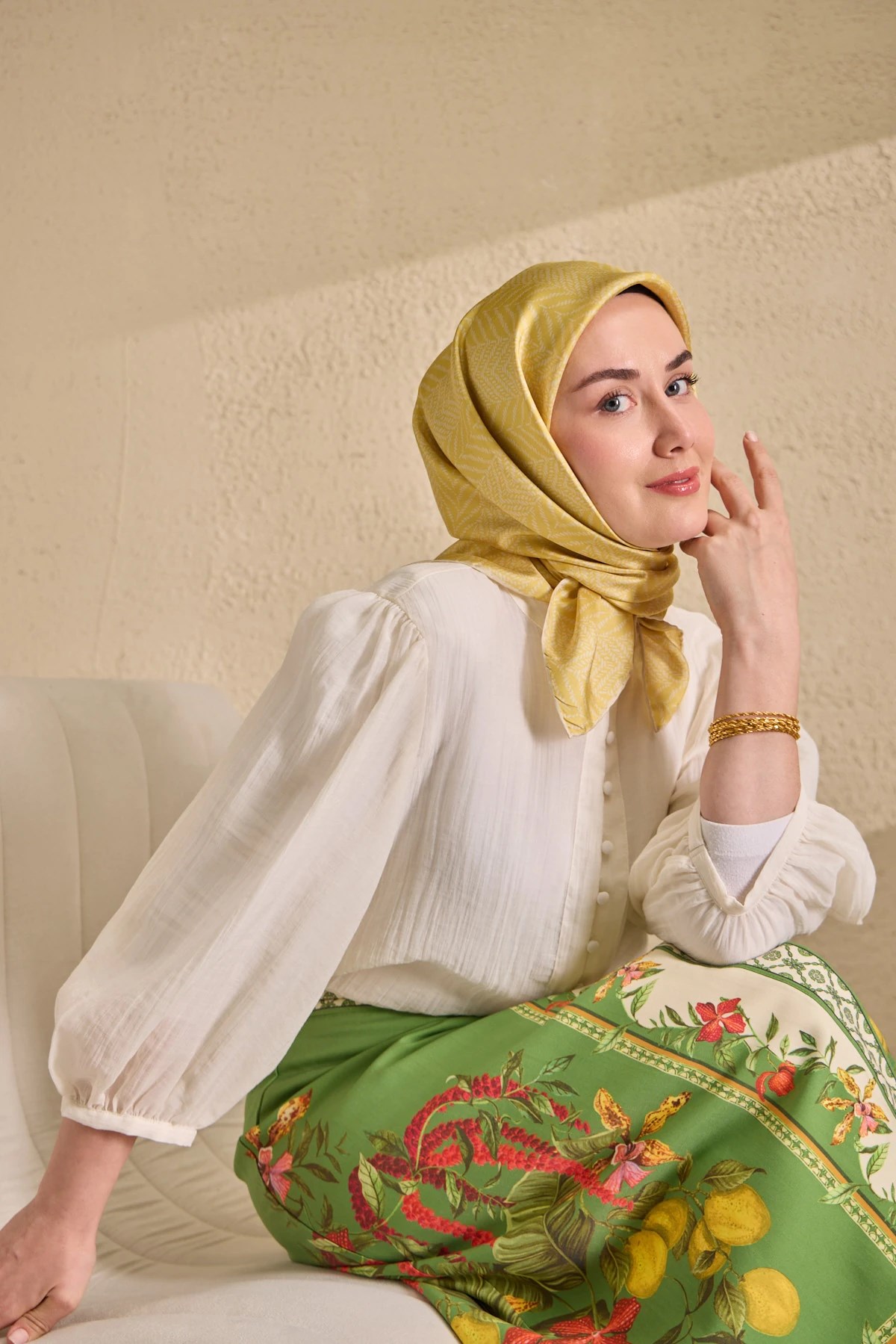 Silk Home Twill İpek Desenli Eşarp 11520