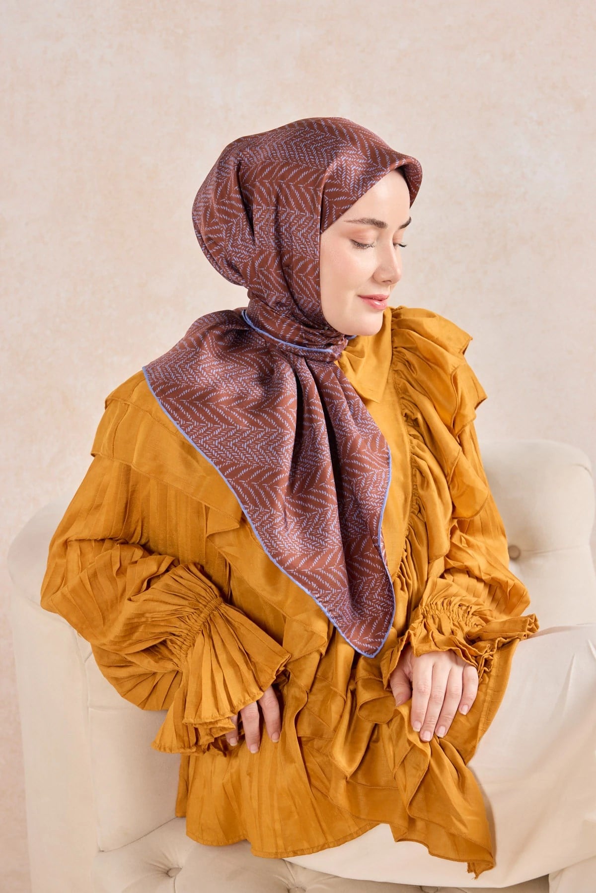 Silk Home Twill İpek Desenli Eşarp 11520