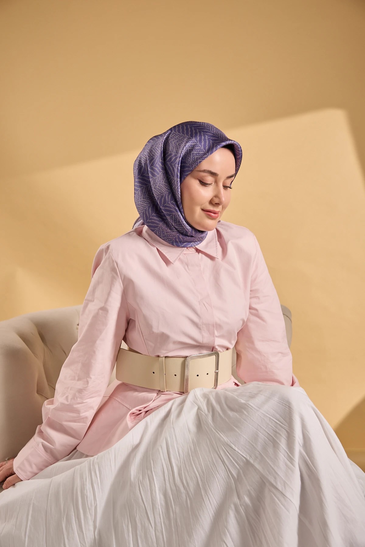 Silk Home Twill İpek Desenli Eşarp 11520