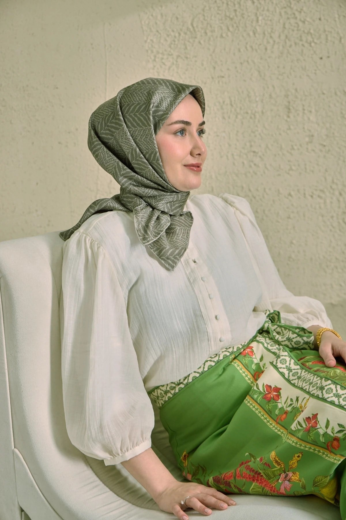 Silk Home Twill İpek Desenli Eşarp 11520