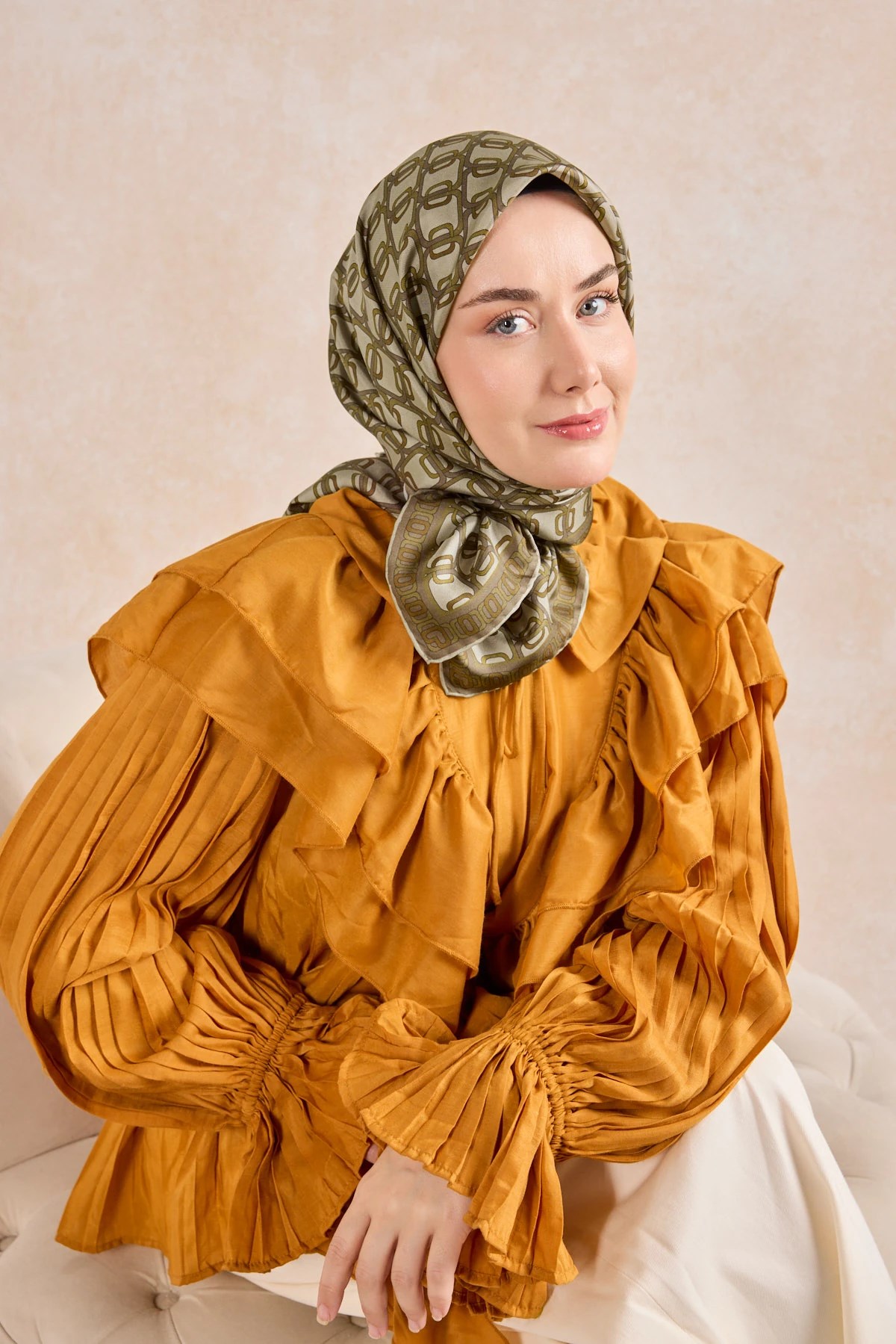 Silk Home Twill İpek Desenli Eşarp 11521