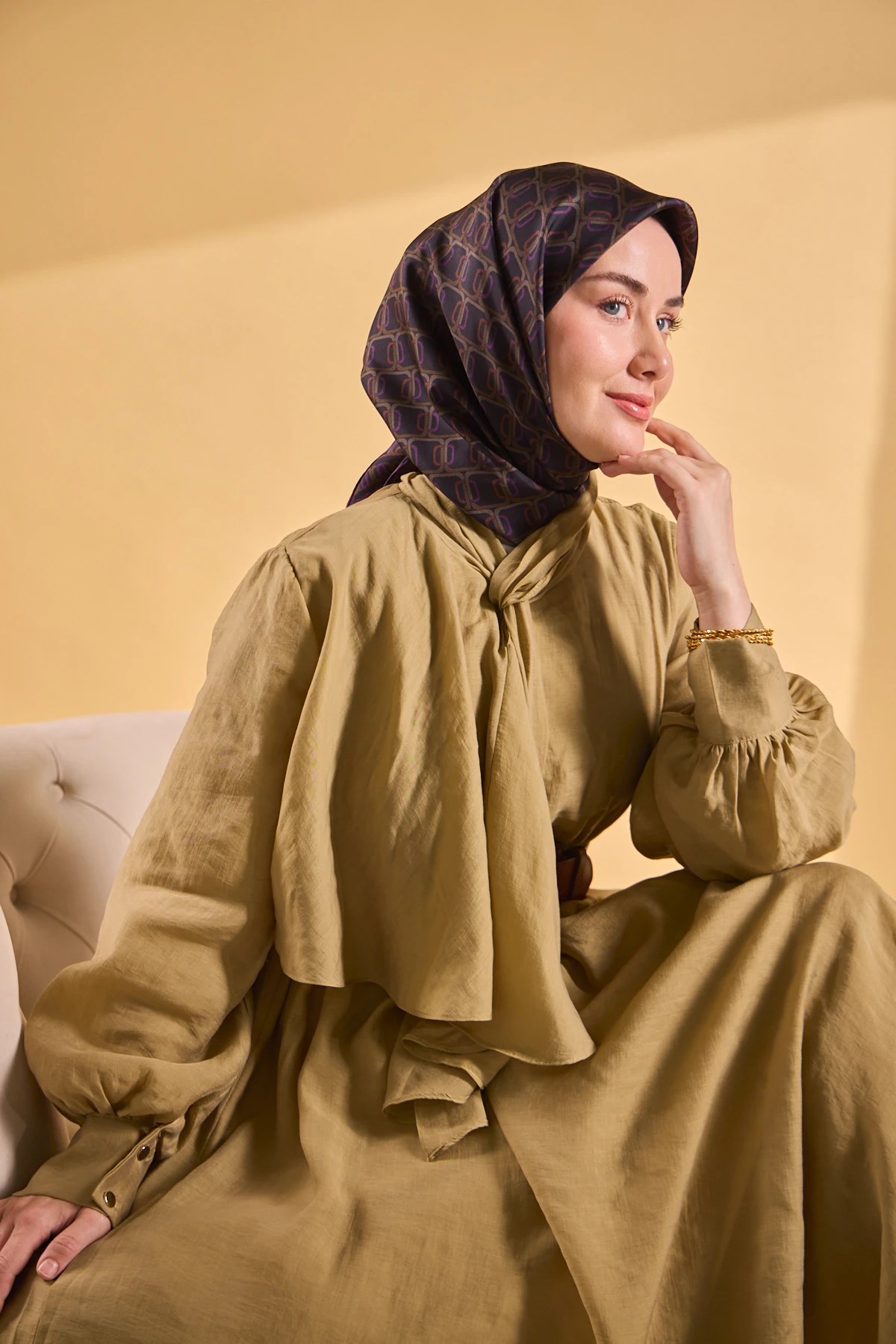 Silk Home Twill İpek Desenli Eşarp 11521