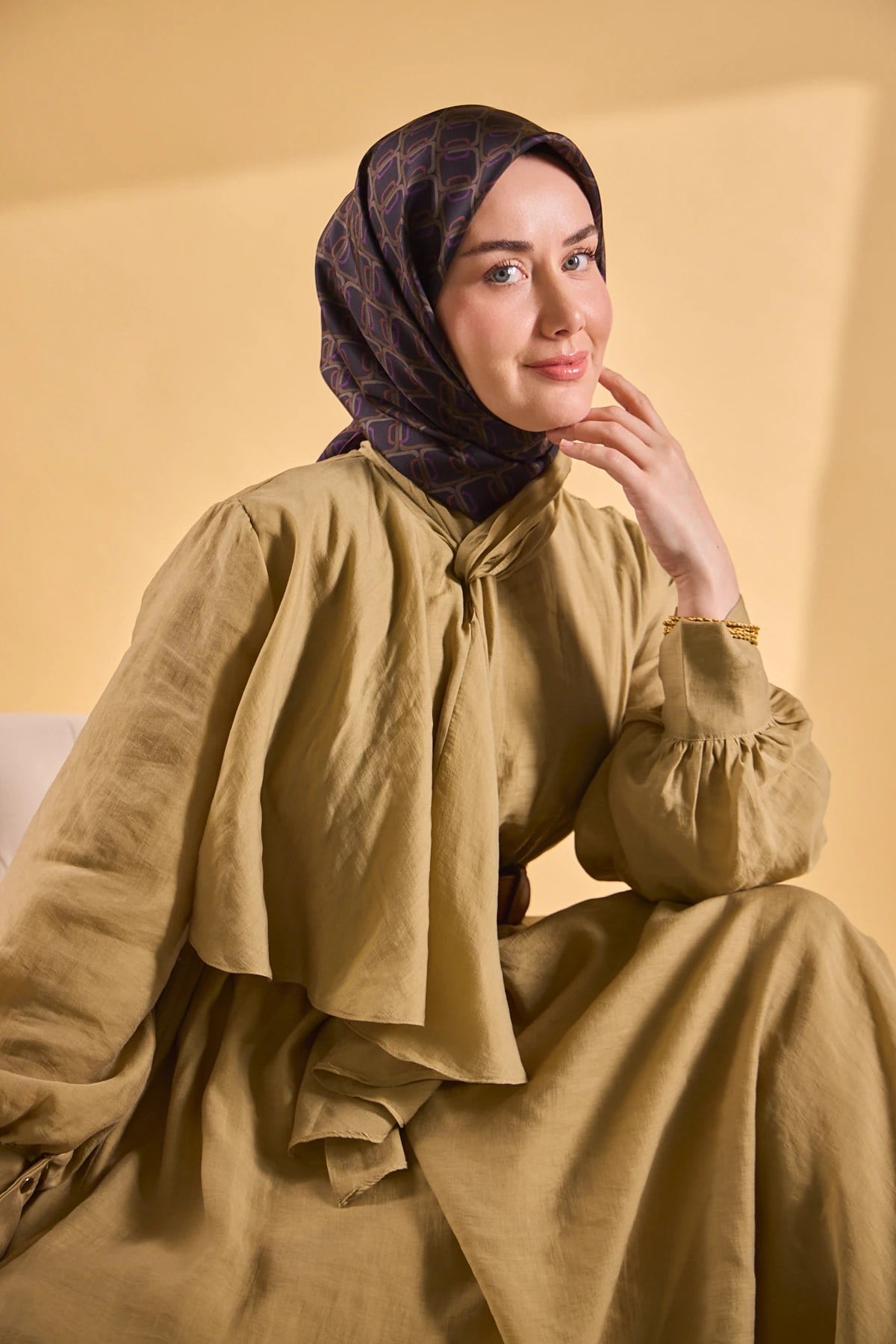 Silk Home Twill İpek Desenli Eşarp 11521