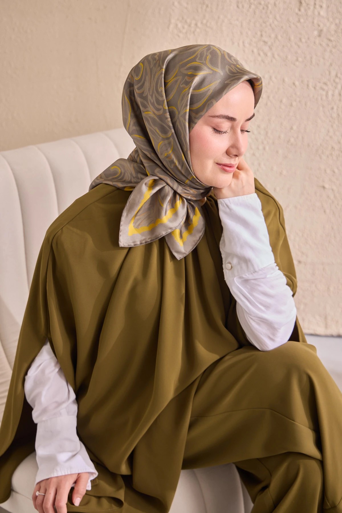 Silk Home Twill İpek Desenli Eşarp 11522