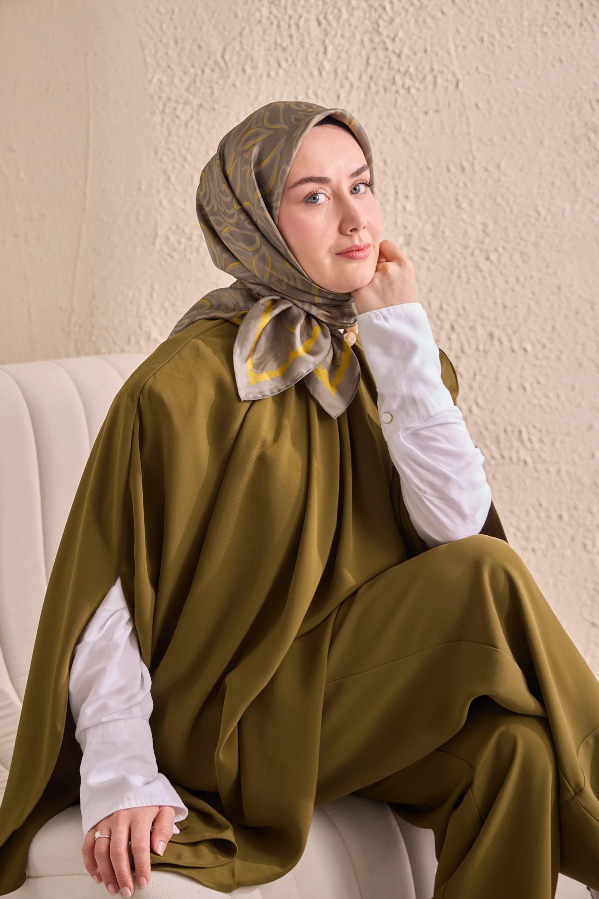 Silk Home Twill İpek Desenli Eşarp 11522