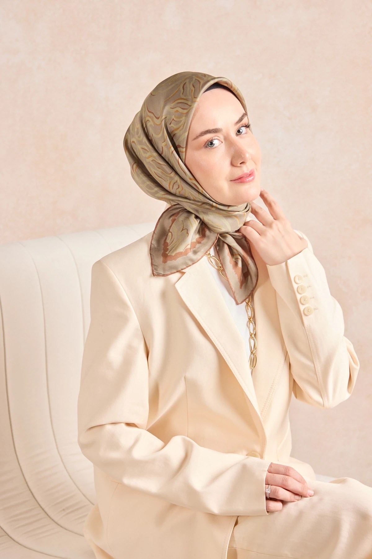 Silk Home Twill İpek Desenli Eşarp 11522