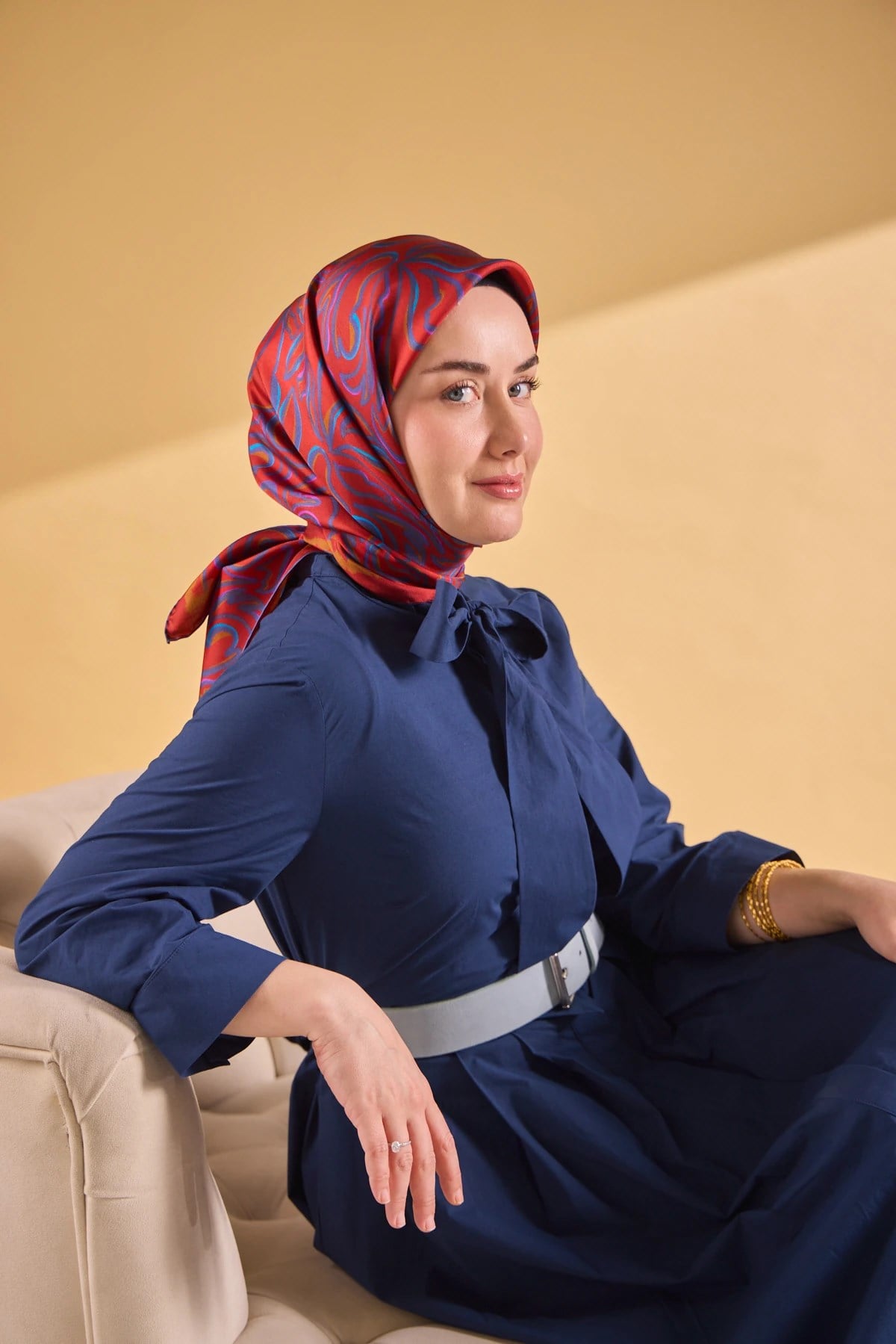 Silk Home Twill İpek Desenli Eşarp 11522