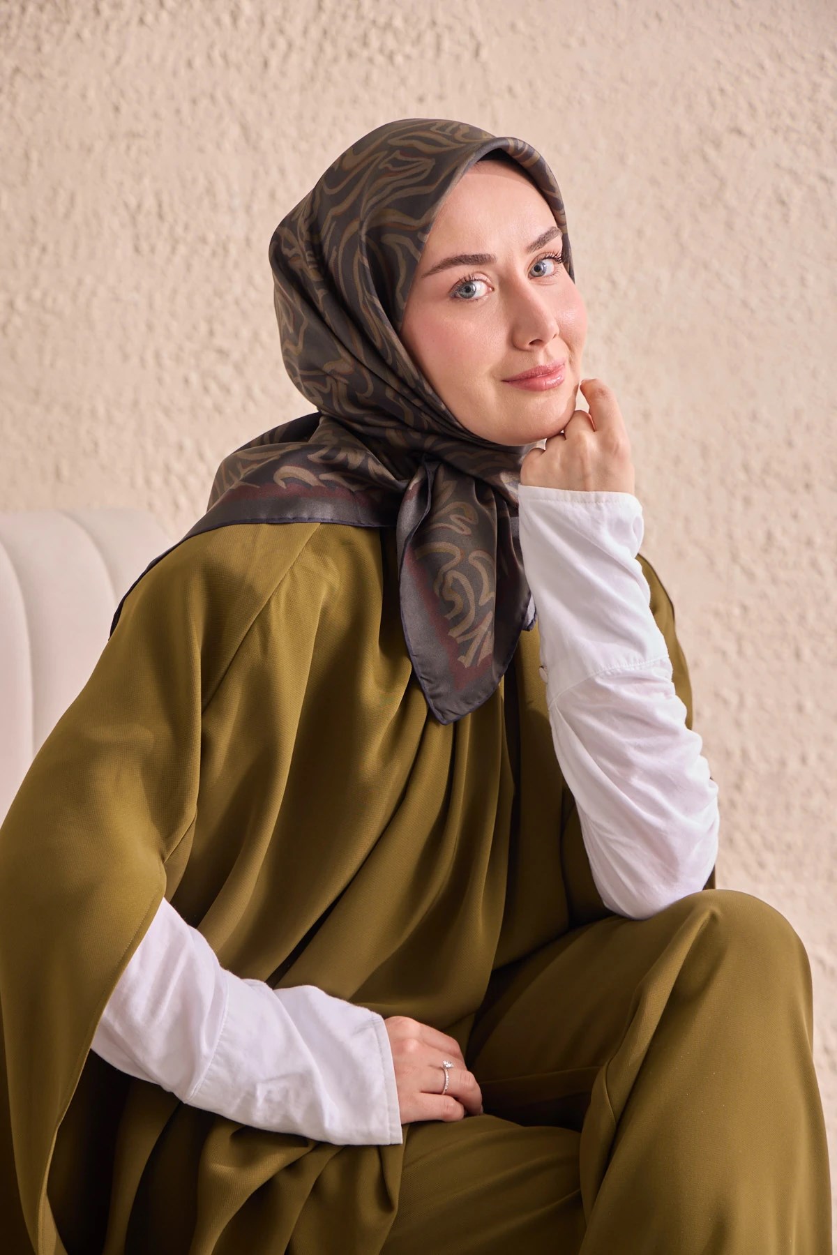 Silk Home Twill İpek Desenli Eşarp 11522