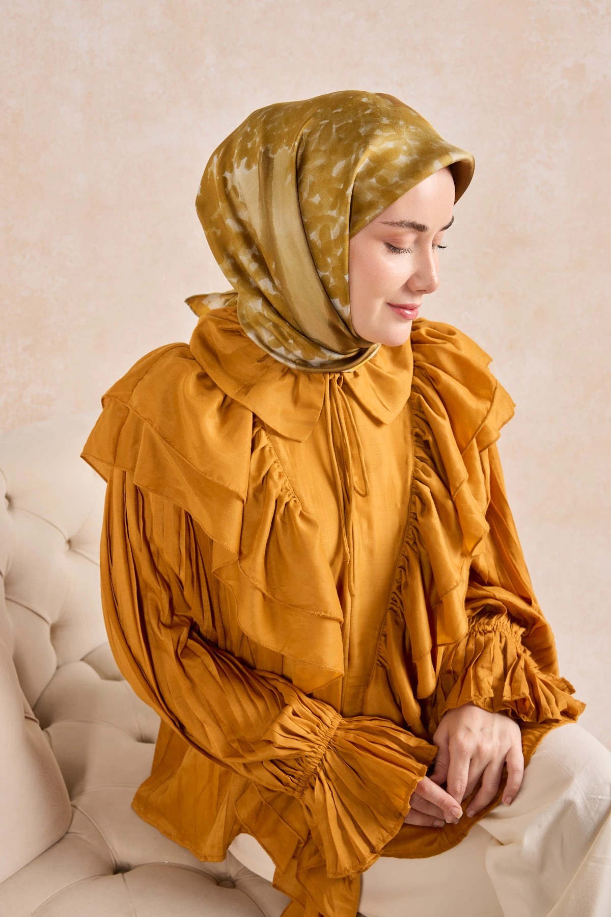 Silk Home Twill İpek Desenli Eşarp 11526