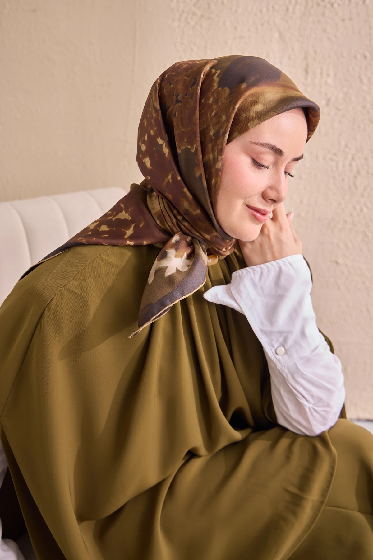 Silk Home Twill İpek Desenli Eşarp 11526