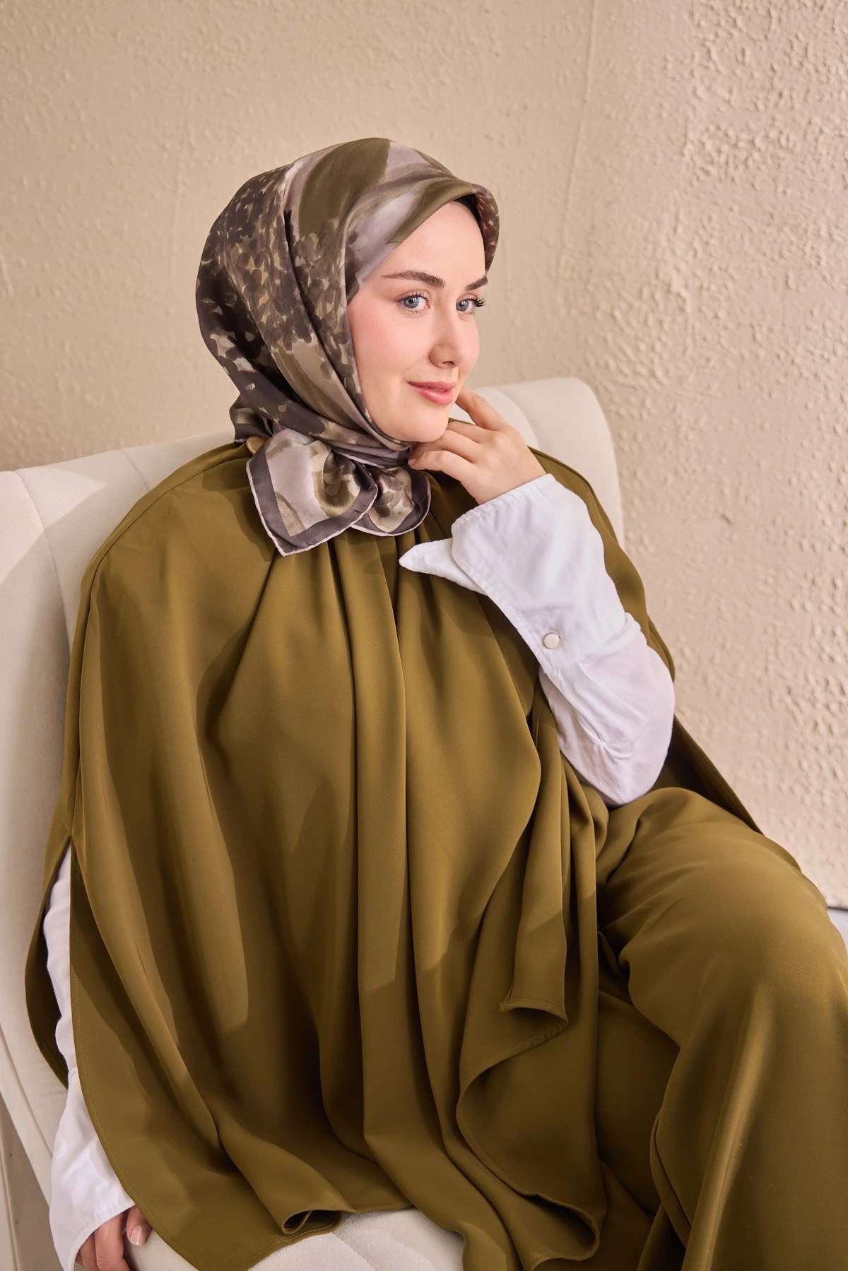 Silk Home Twill İpek Desenli Eşarp 11526