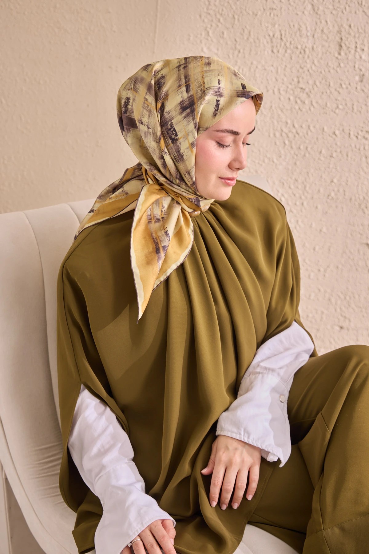Silk Home Twill İpek Desenli Eşarp 11527